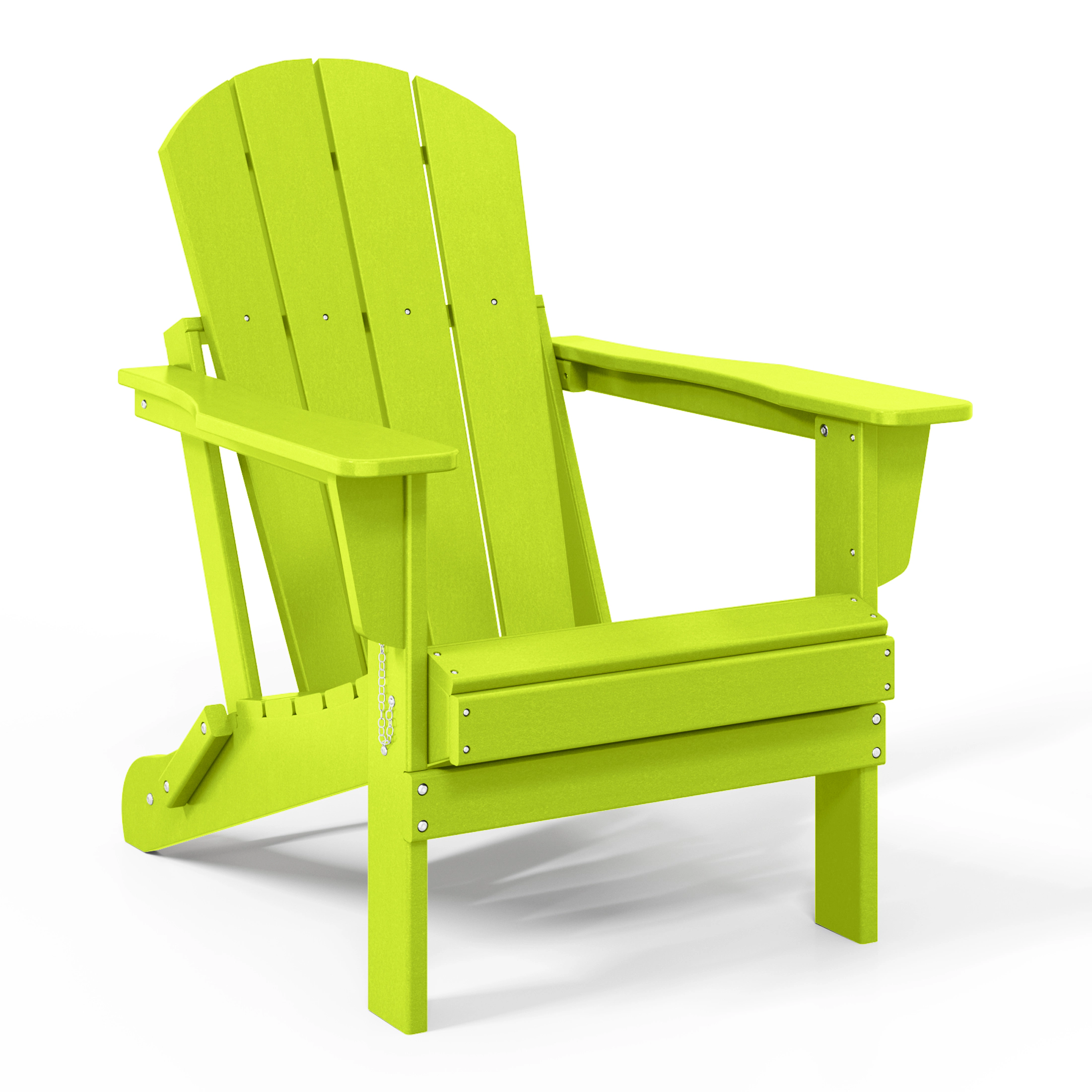 WestinTrends Malibu HDPE Outdoor Patio Folding Poly Adirondack Chair