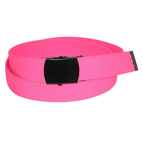 CTM Plus Size Adjustable 1.25 Inch Wide Neon Fabric Web Belt