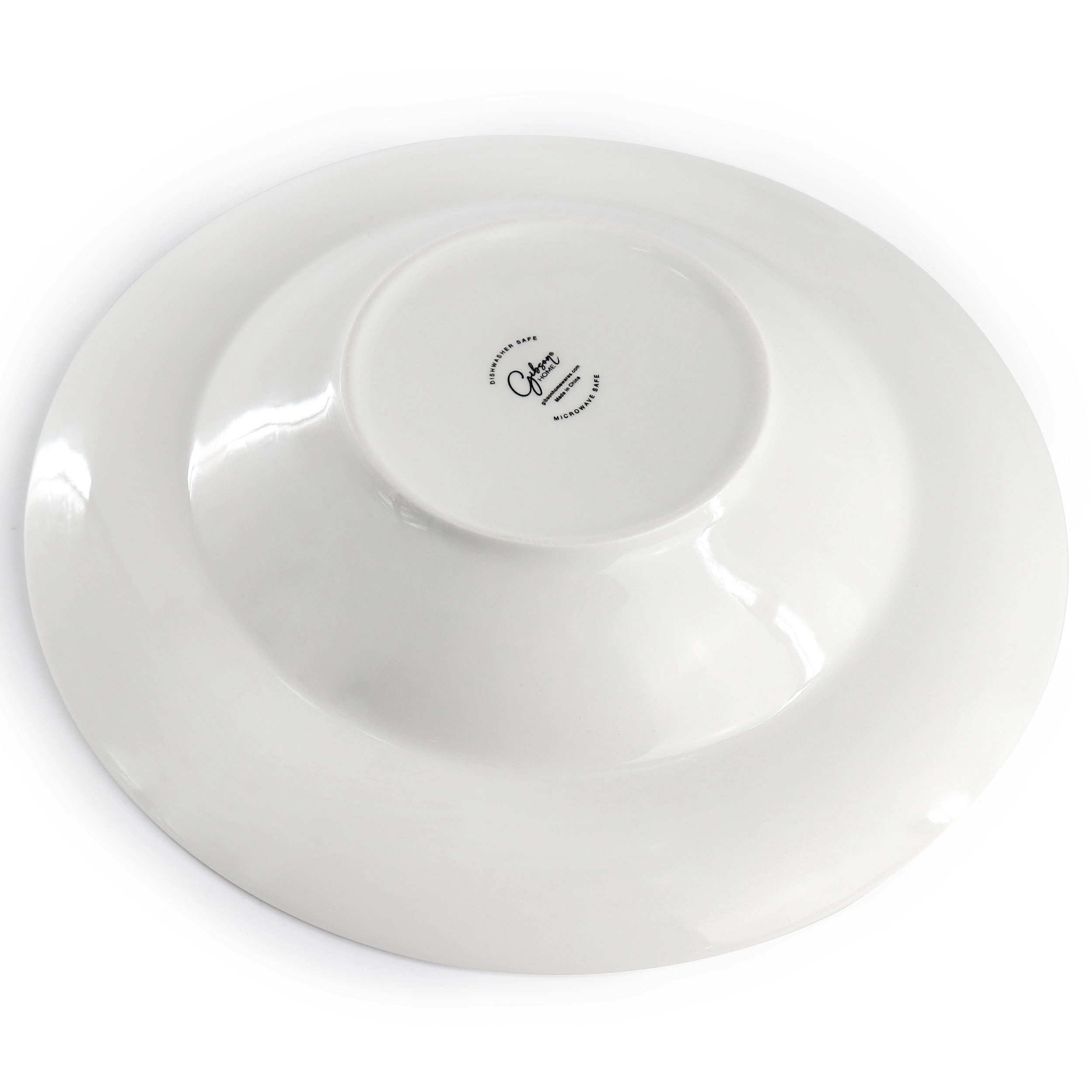 Gibson Home Great Essentials 2 Piece Fine Ceramic 20oz Entree Bowl Set in White