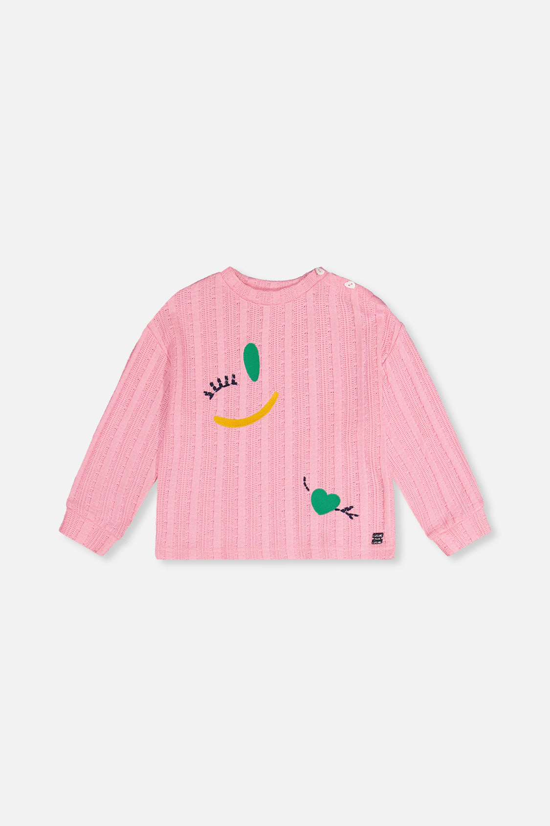 Deux par Girls Fruit Embroidered Knit Top