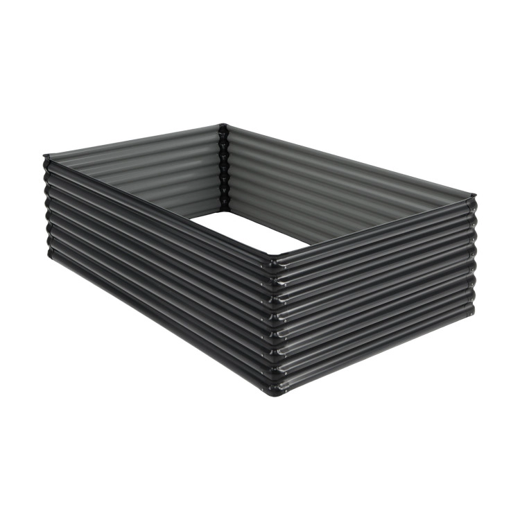 Hivvago 71 Inch Galvanized Metal Raised Garden Bed for Garden Backyard
