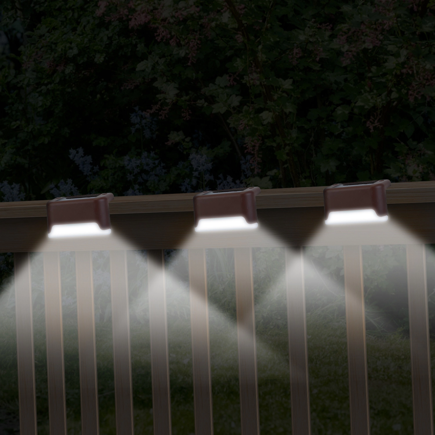 GBruno Solar LED Step Lights 4-Pack Outdoor Waterproof