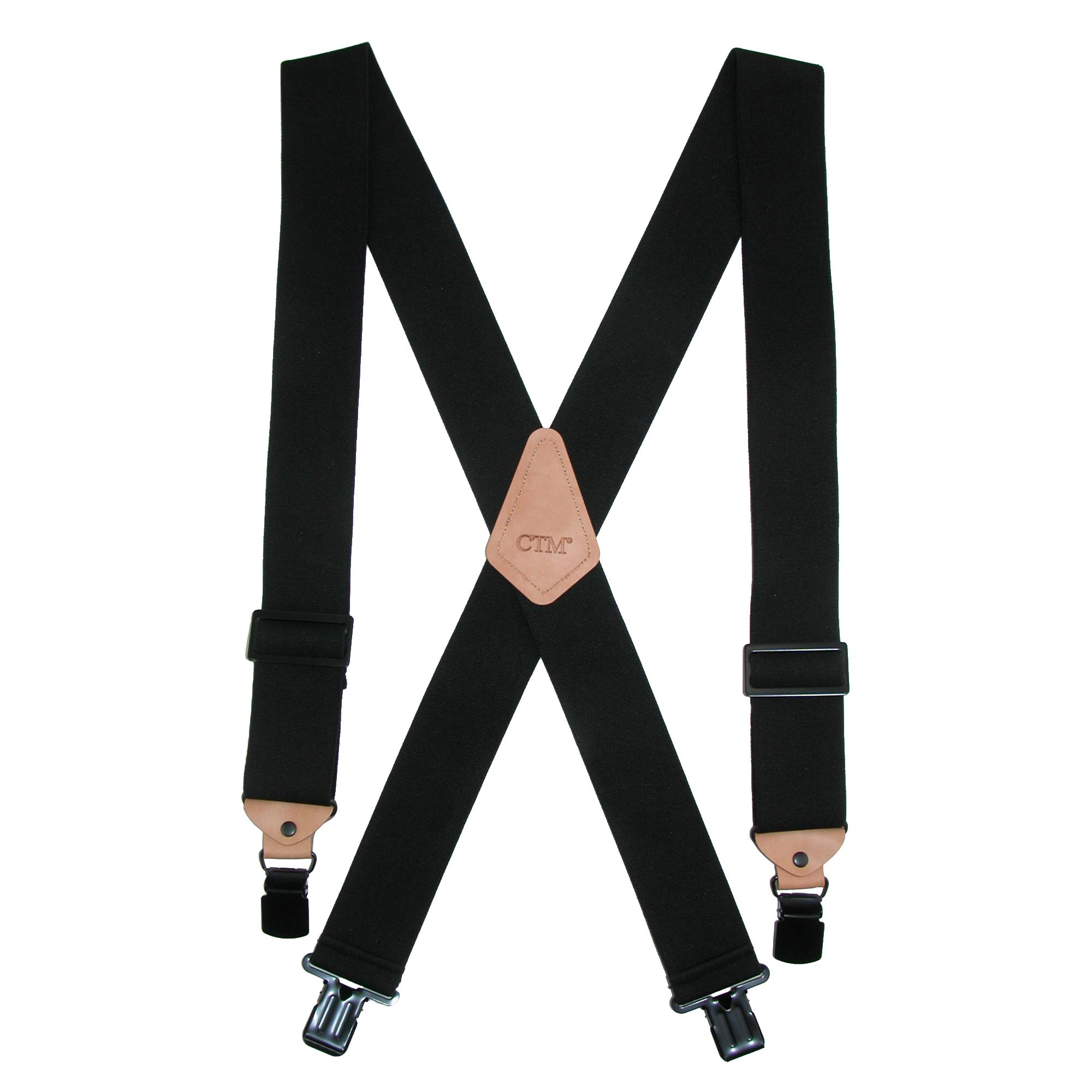 CTM Men's Heavy Duty Clip-End Work Suspenders