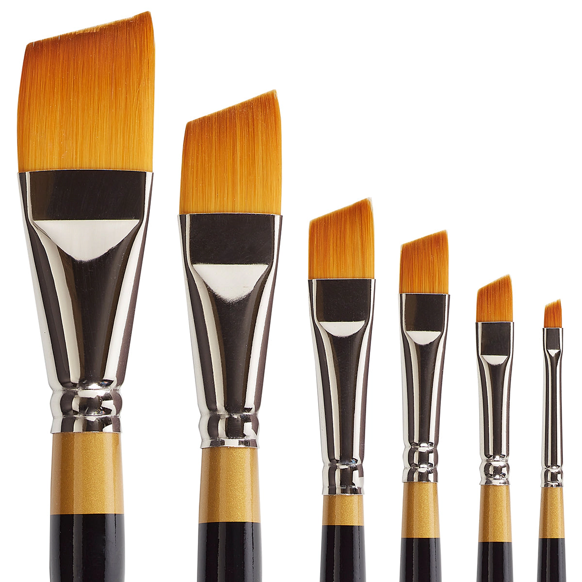 KINGART Original Gold 9400 Angular Shader Brush Set - 6 pc