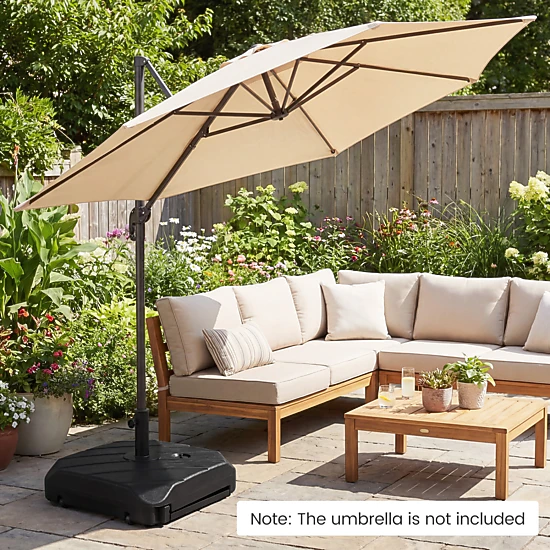 SlickBlue Portable Patio Umbrella Stand with Sand and Water Fill