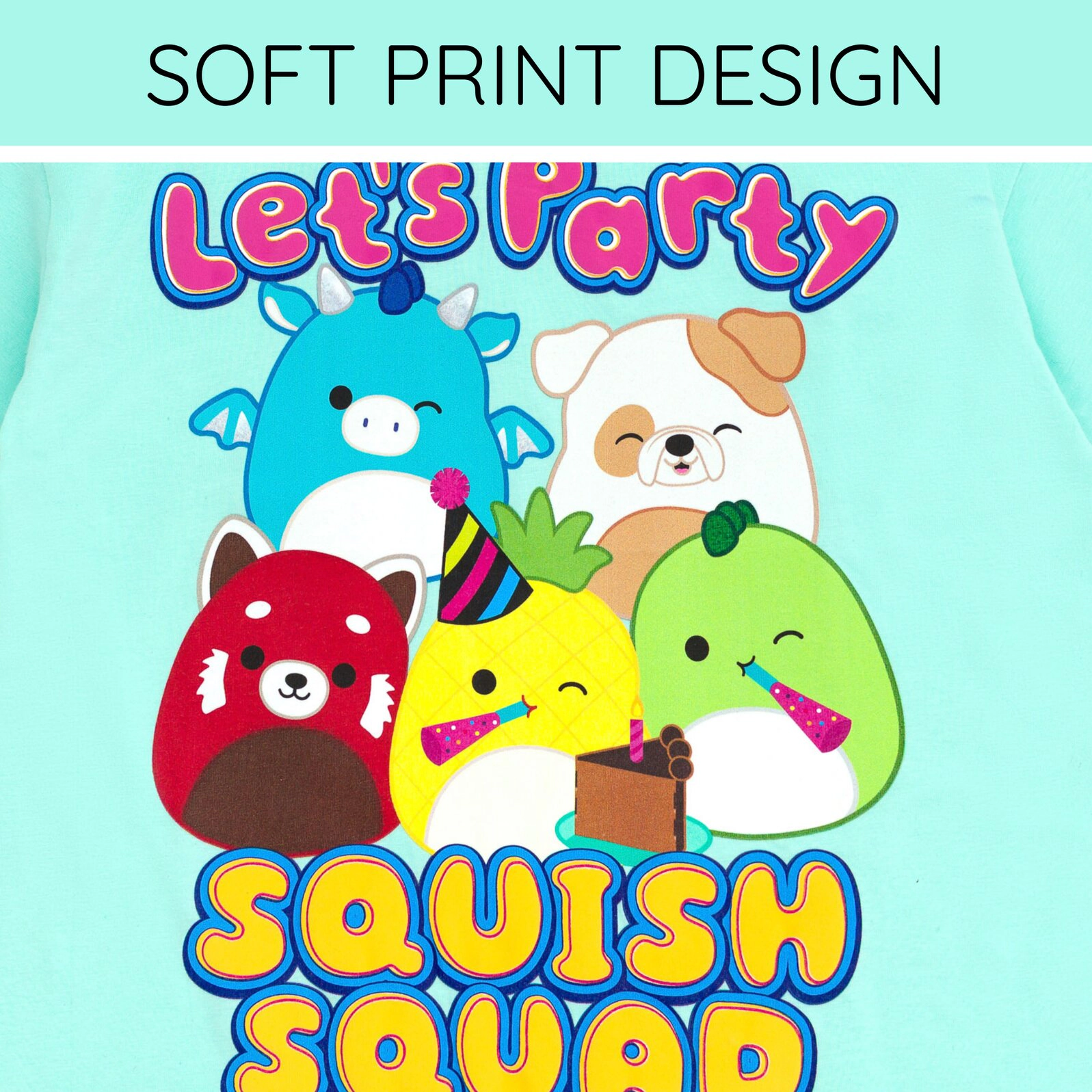 Squishmallows Girls' Birthday Short Sleeve T-Shirt