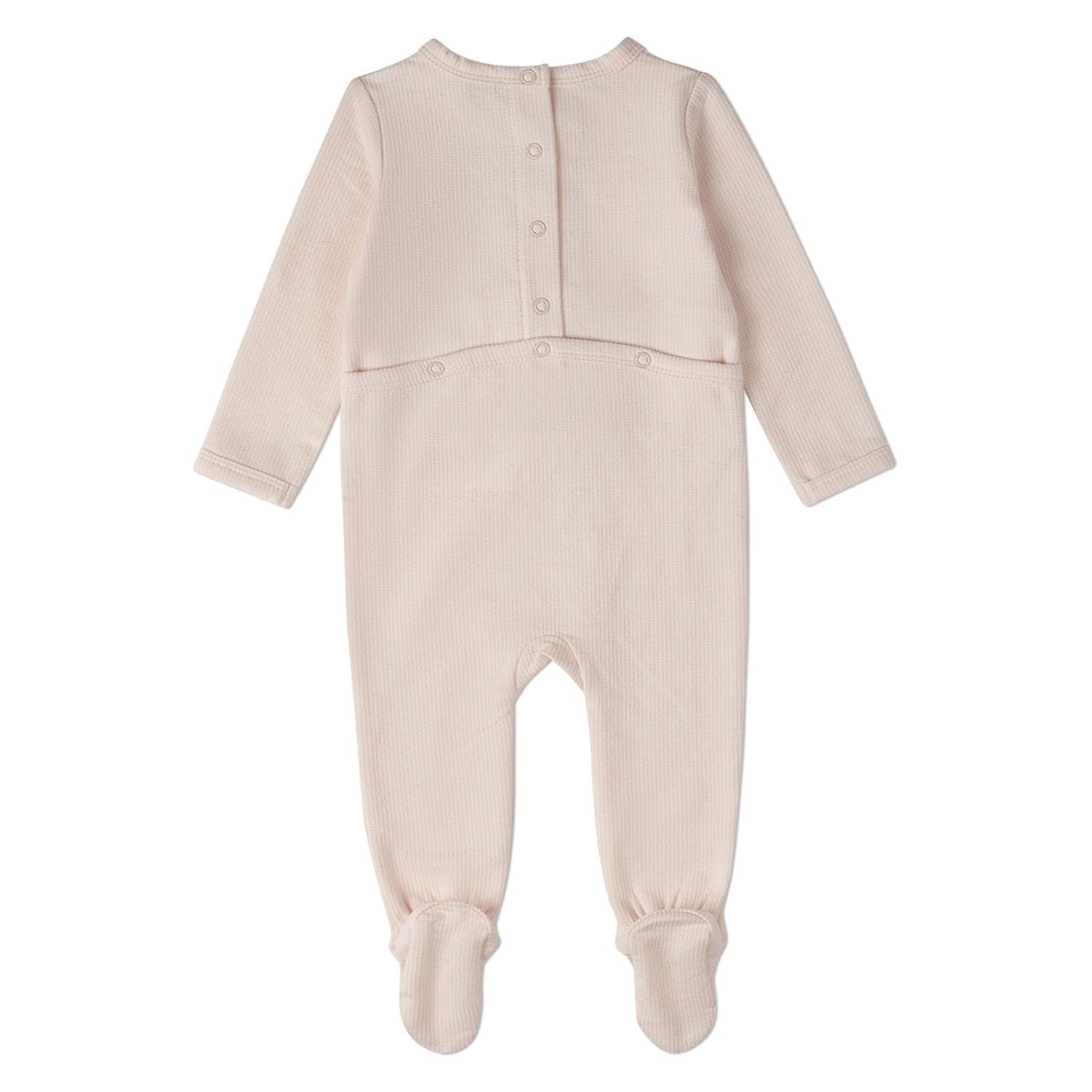 MeMoi Baby Girls "A Little Flower Power" Embroidered Long-Sleeve Footie