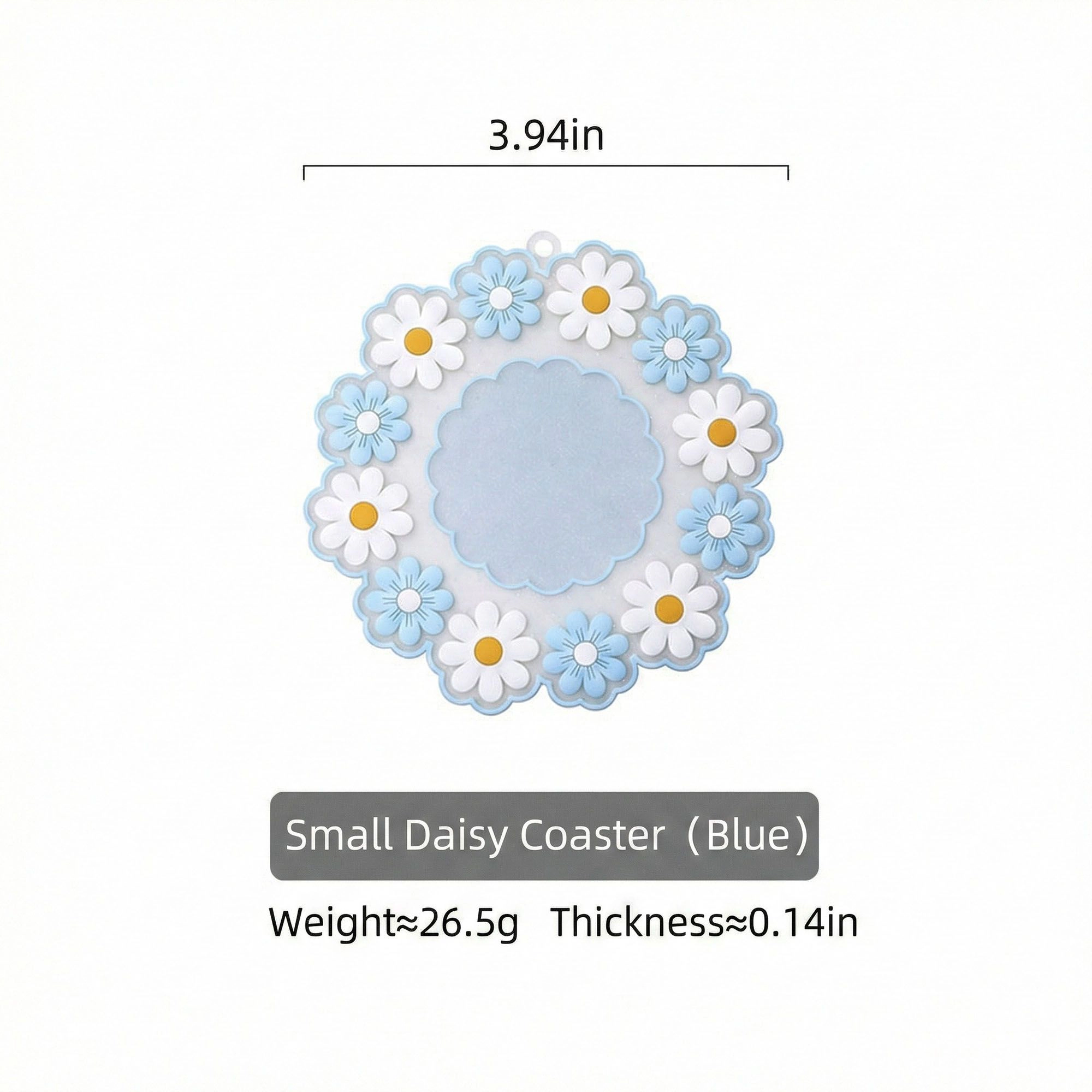 Alilang Unisex 4-PC Daisy Floral Silicone Trivet Heat Resistant Non Slip Kitchen Pot Holder