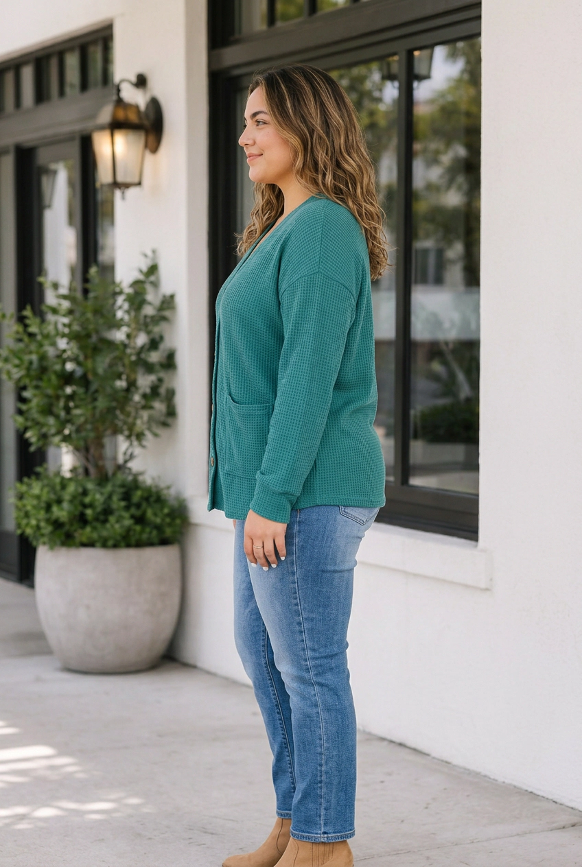 Threaded Pear Faye Tunic Long Sleeve PLUS Cardigan