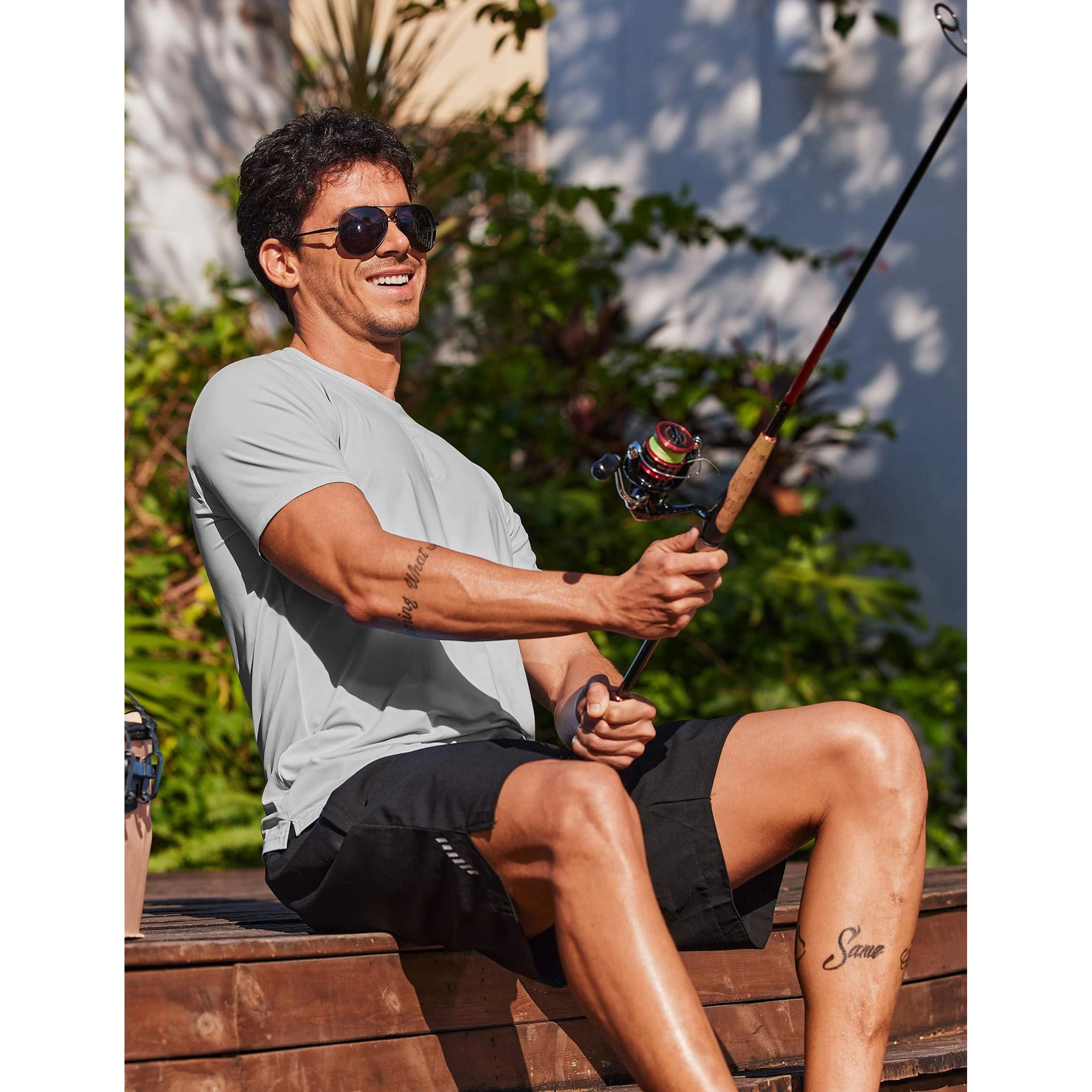 COOFANDY Men's Regular Fit Short Sleeve Crew Neck Gym Training T-Shirt