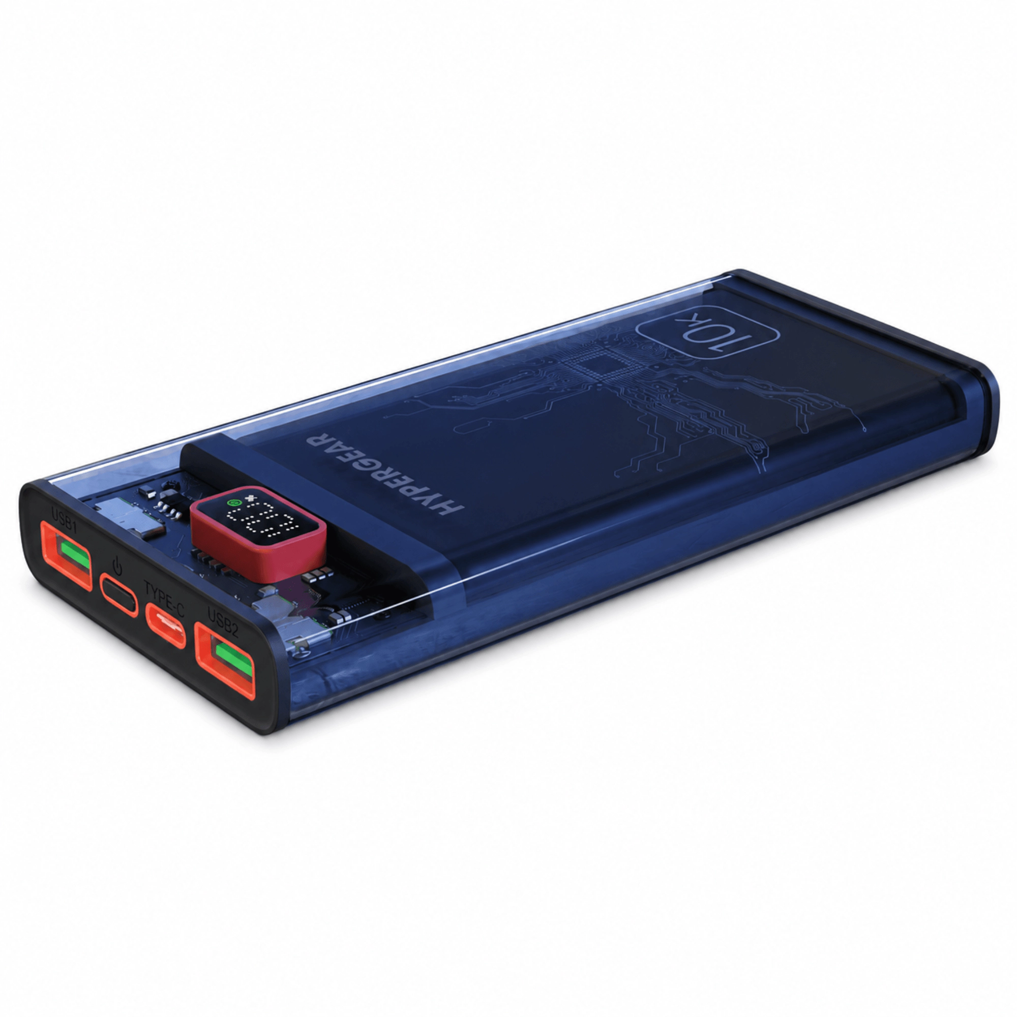 HyperGear ClearCharge 10000mAh Transparent PD Power Bank