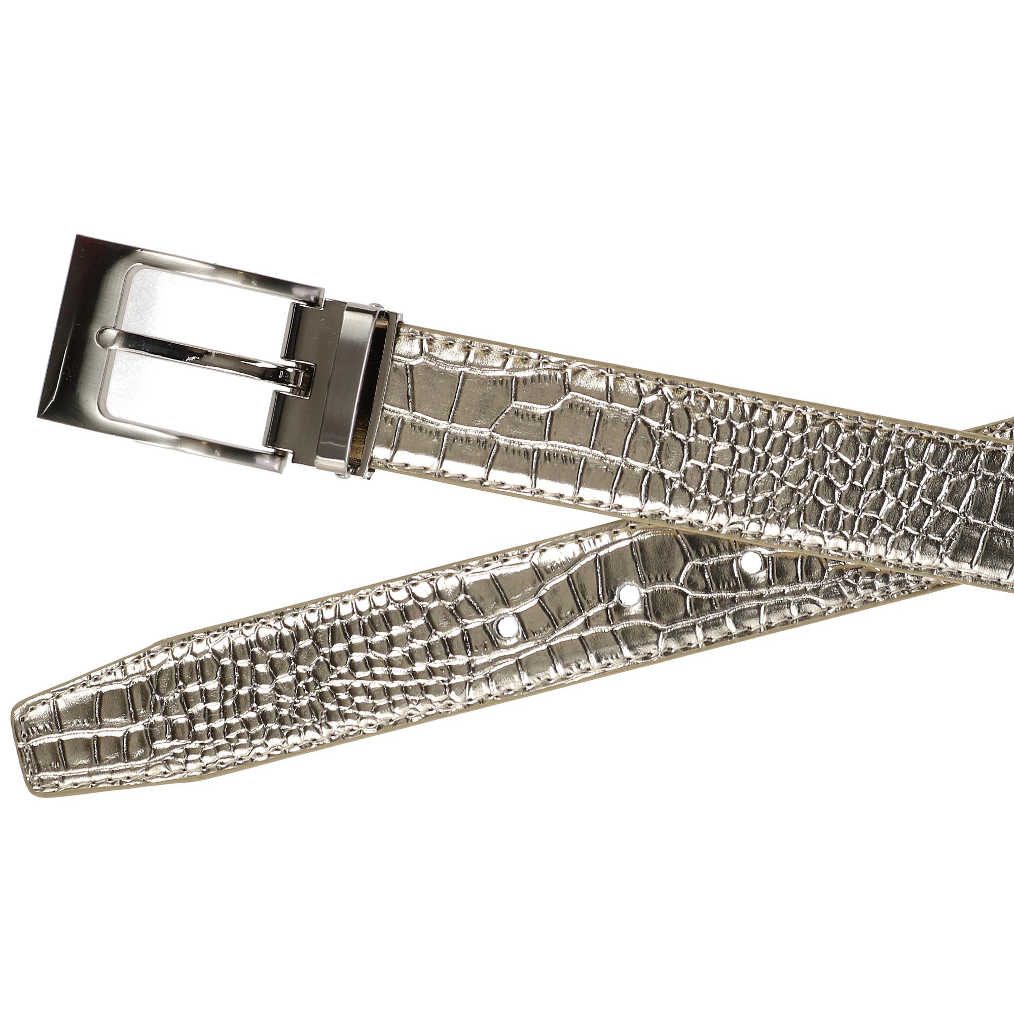 CTM Leather Croc Print Belt