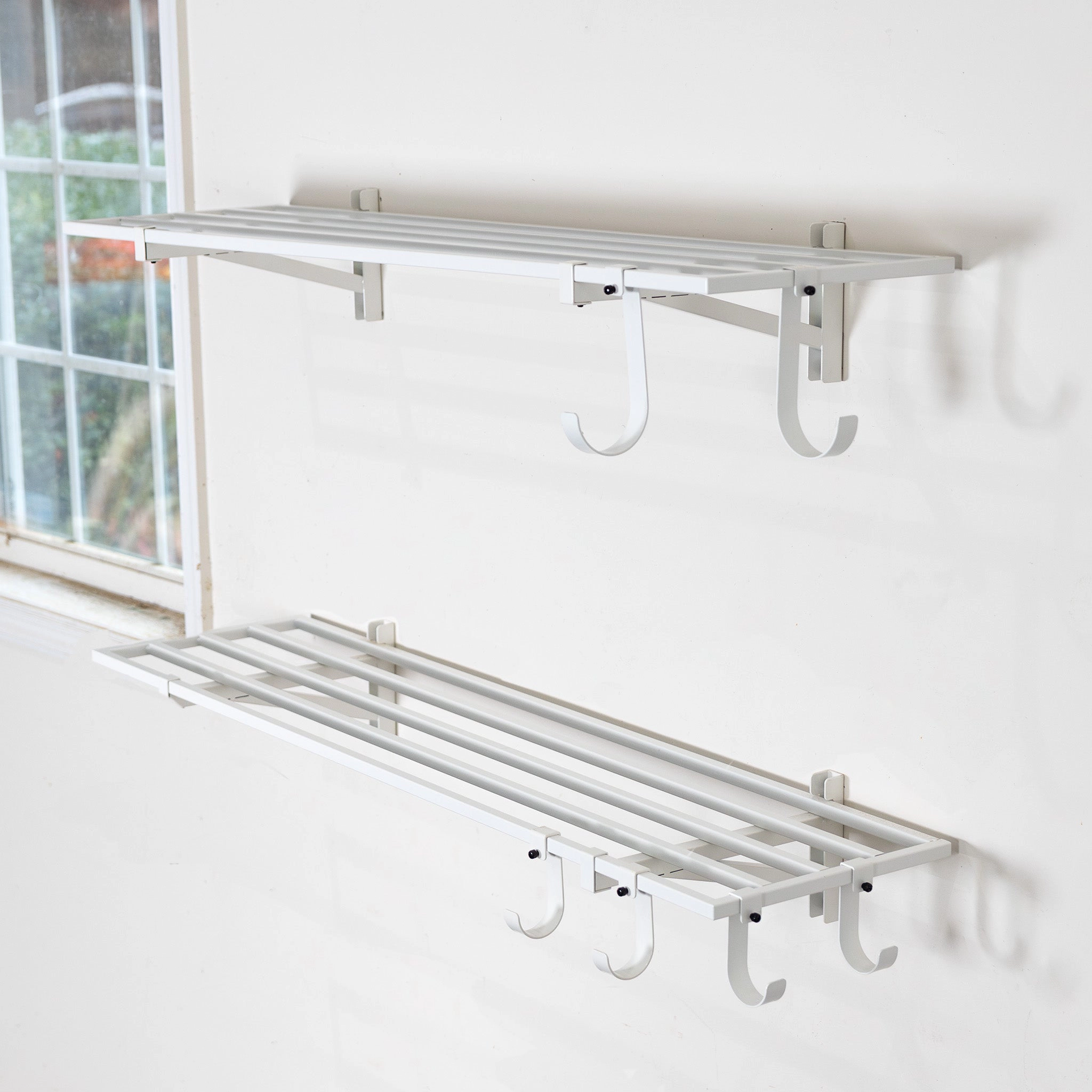 StoreYour 1' x 4' Bristol Garage Wall Mount Shelves, 2 Pack, White