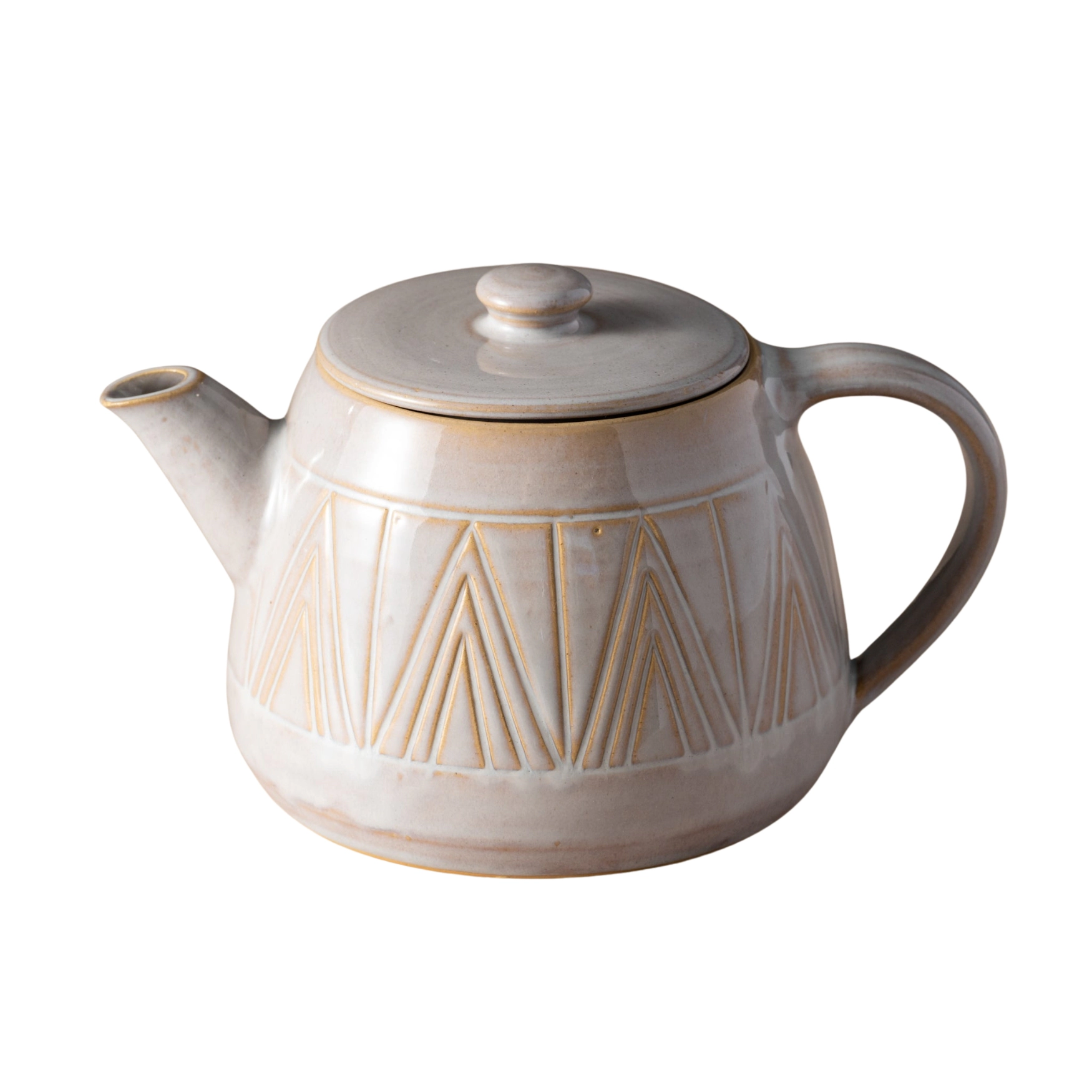 Ten Thousand Villages Mountain Peaks Ceramic Teapot