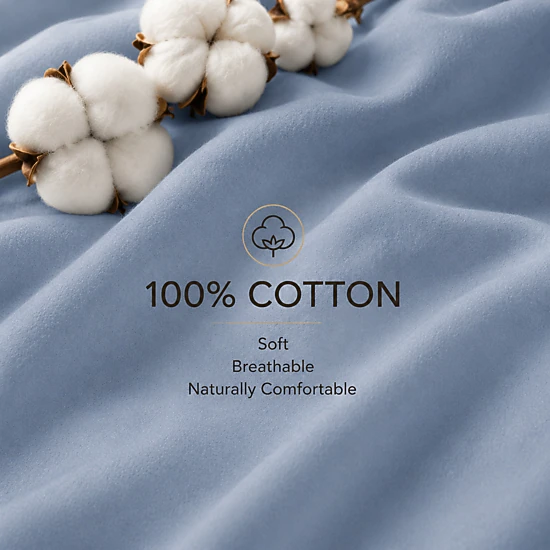 PEACENEST 100% Cotton Duvet Cover Set, Soft Breathable Lightweight Bedding Set