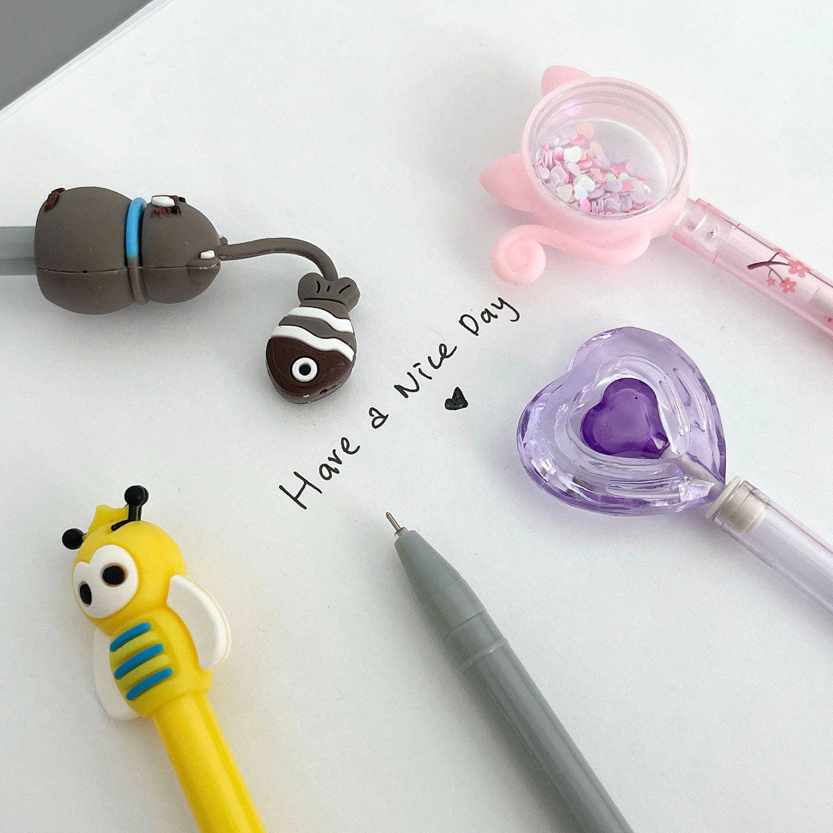 Wrapables Comical Characters Gel Pens for School and Office, Set of 12