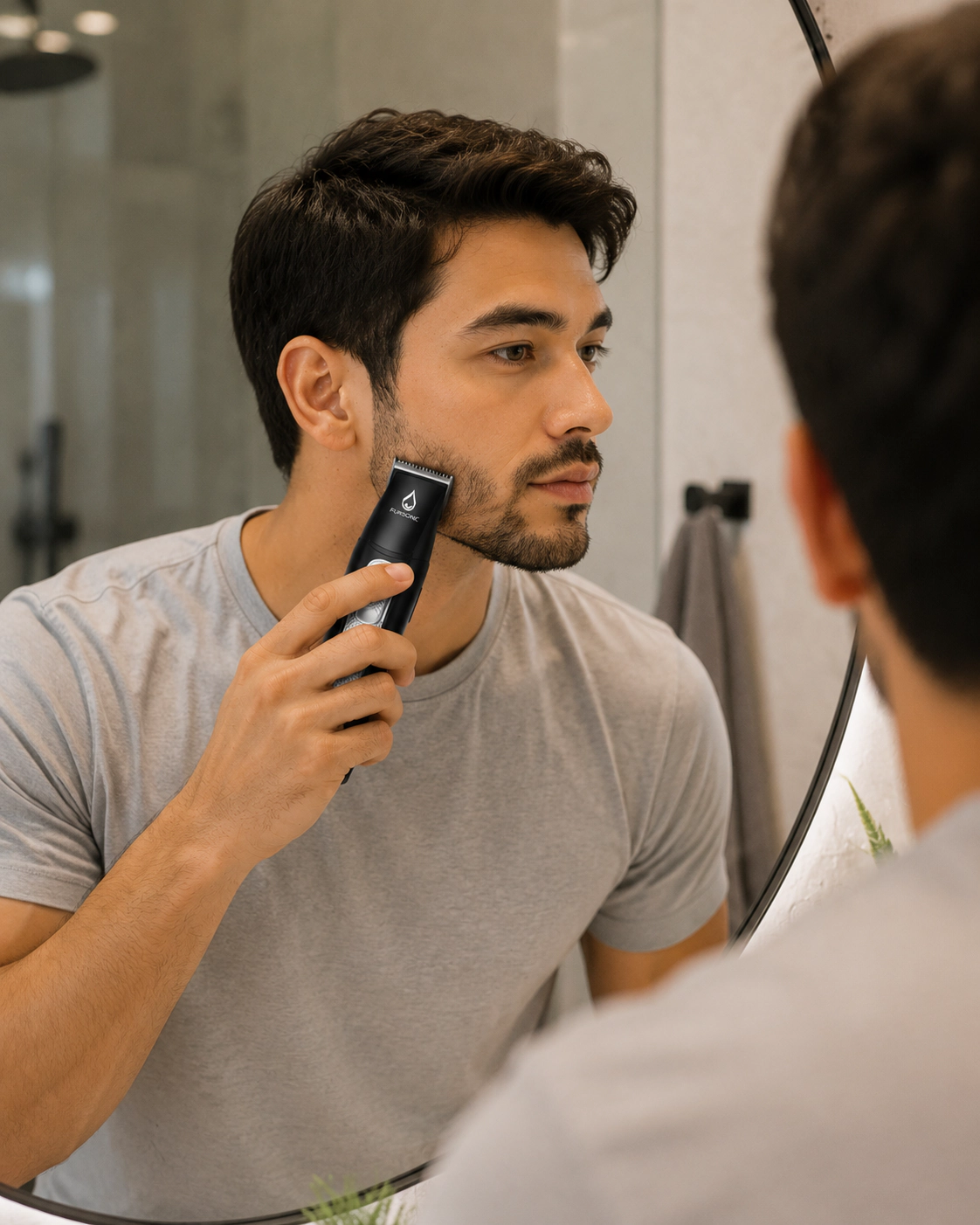 Pursonic Men's 10-Piece Hair, Beard, Nose & Ear Grooming Kit with Stainless Steel Trimmer