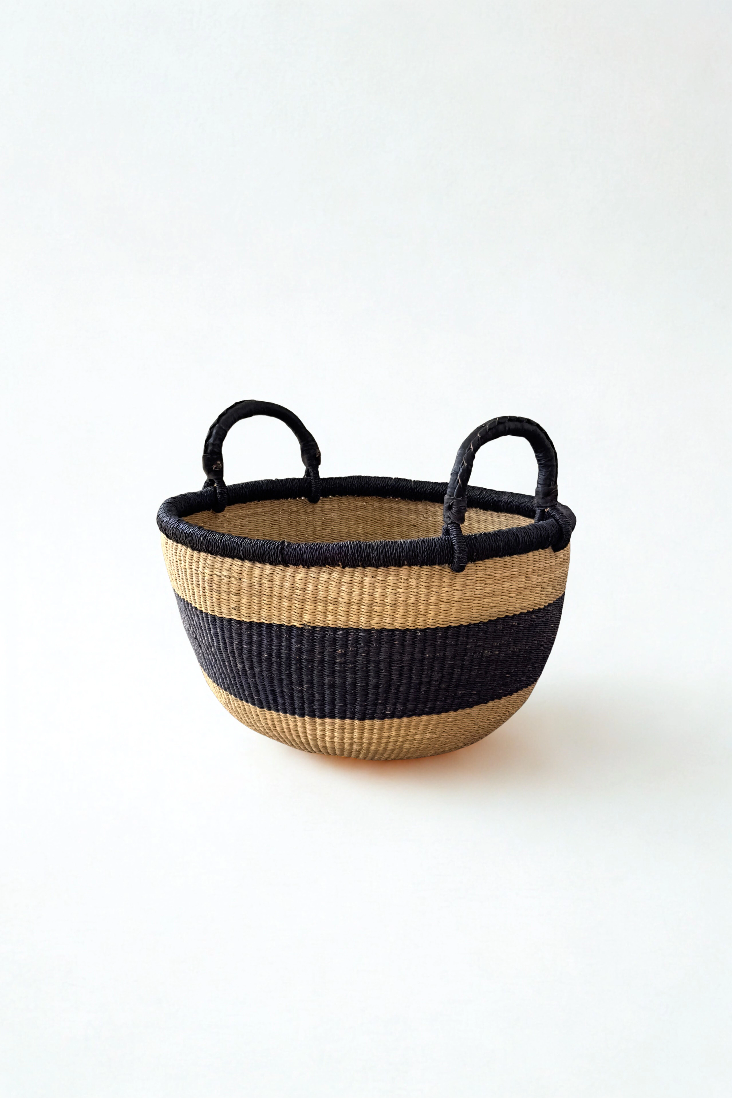 Mbare Handwoven Stripe Bolga Basket
