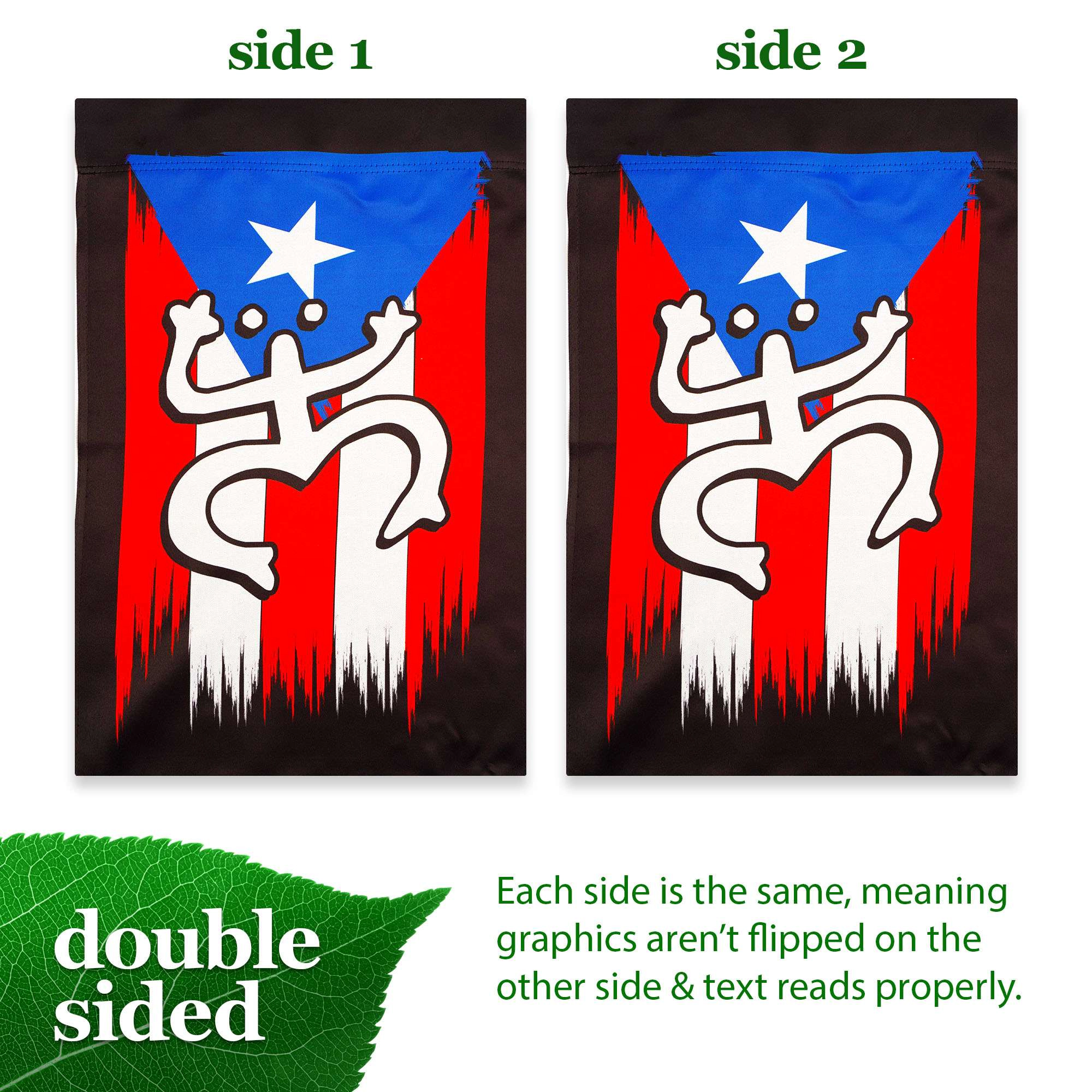 G128 Puerto Rico Coqui Frog 12x18 Double-Sided Blockout Garden Flag