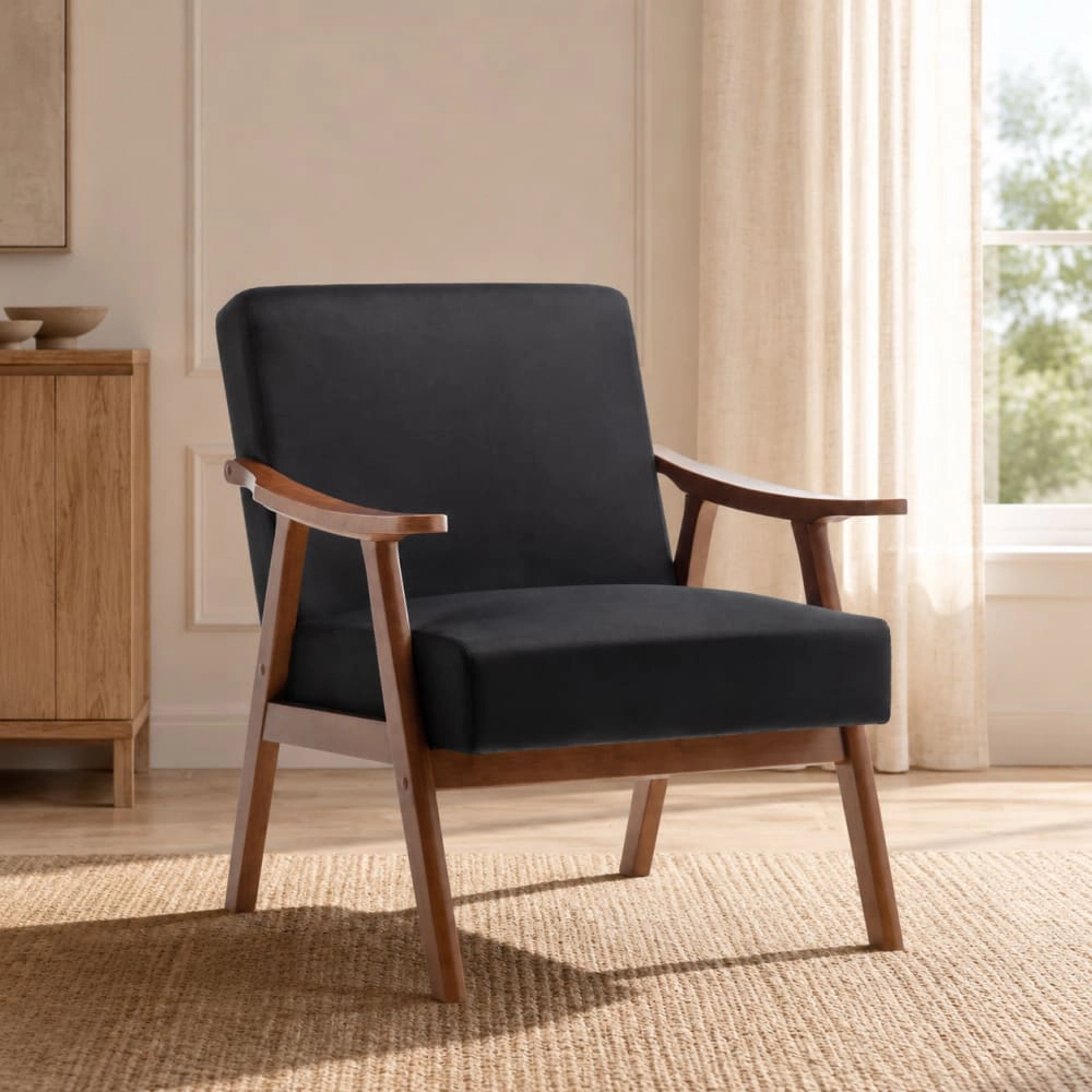 GOODSILO Upholstered Velvet Accent Chair Stylish Durable Seating
