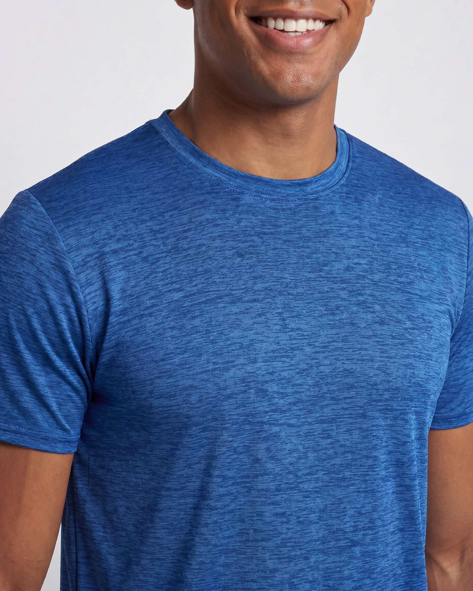 PIGFDK 5 Pack Men's Dry Fit Workout Crew Neck Athletic Gym Running Tees