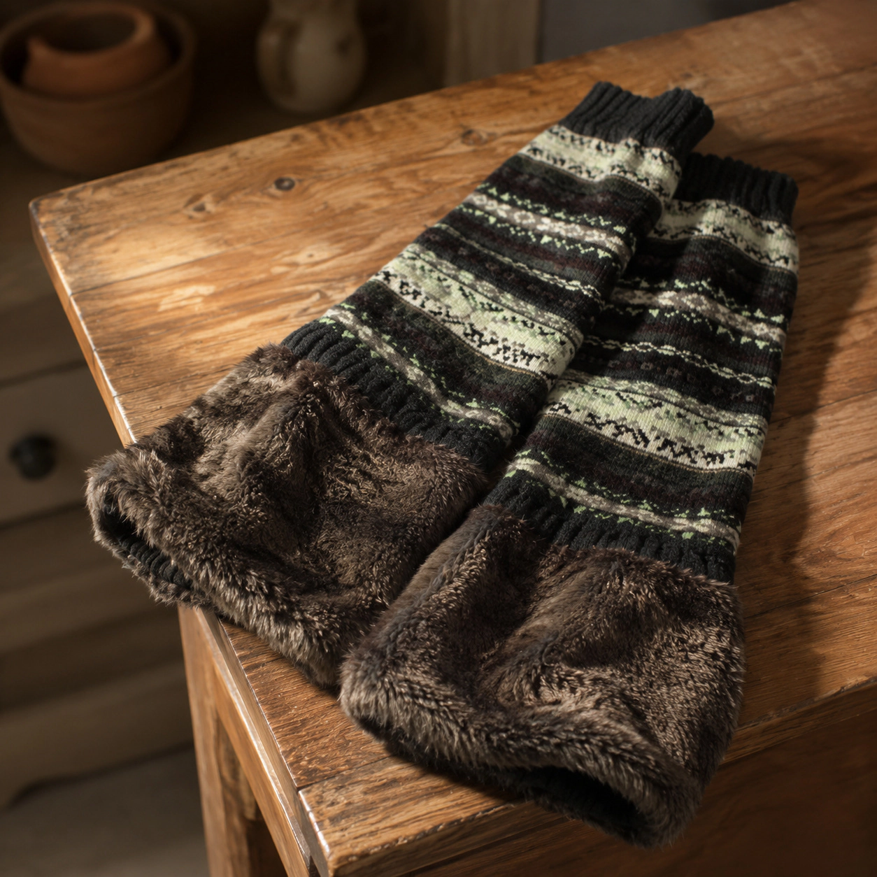 WZK Womens Wool Knit Thick Winter Warm Multi Wear Fashion Leg Warmers