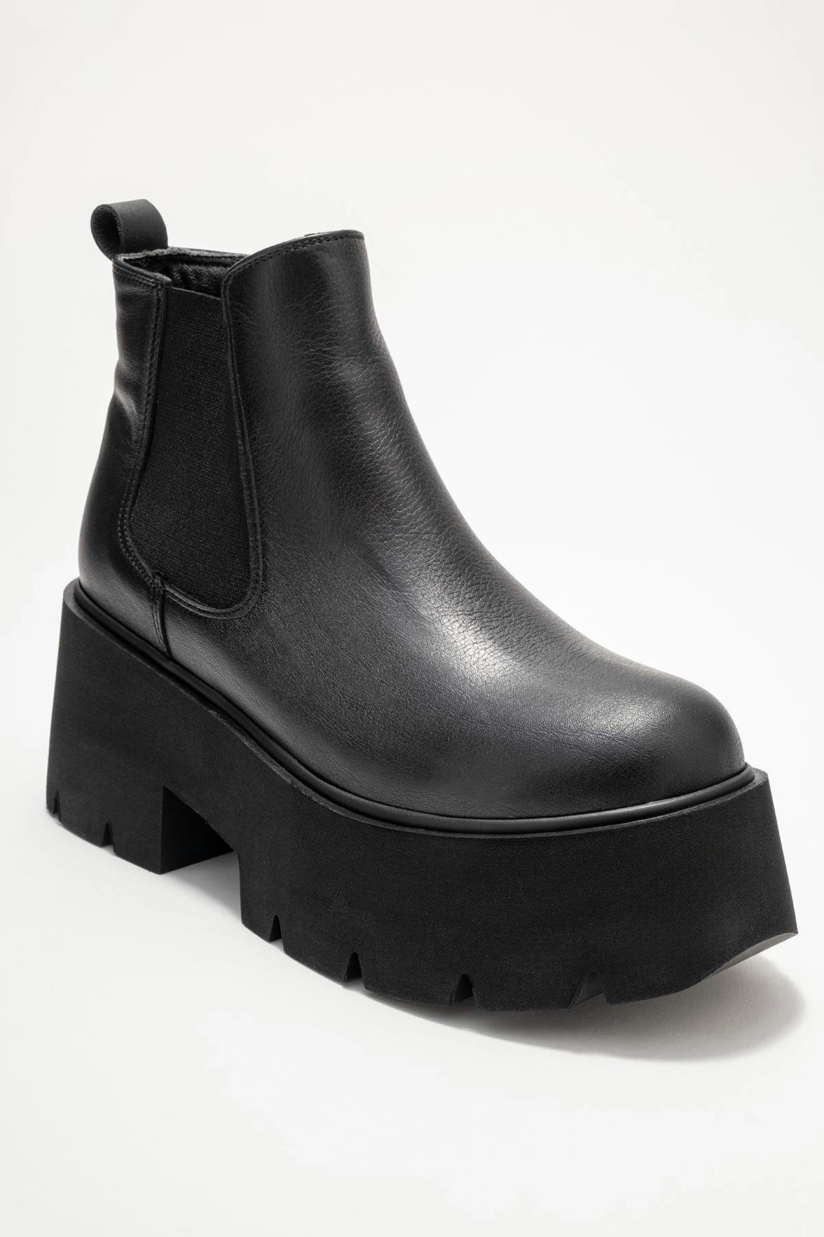Forever & Always Womens Clen Leather Platform Chelsea Boots
