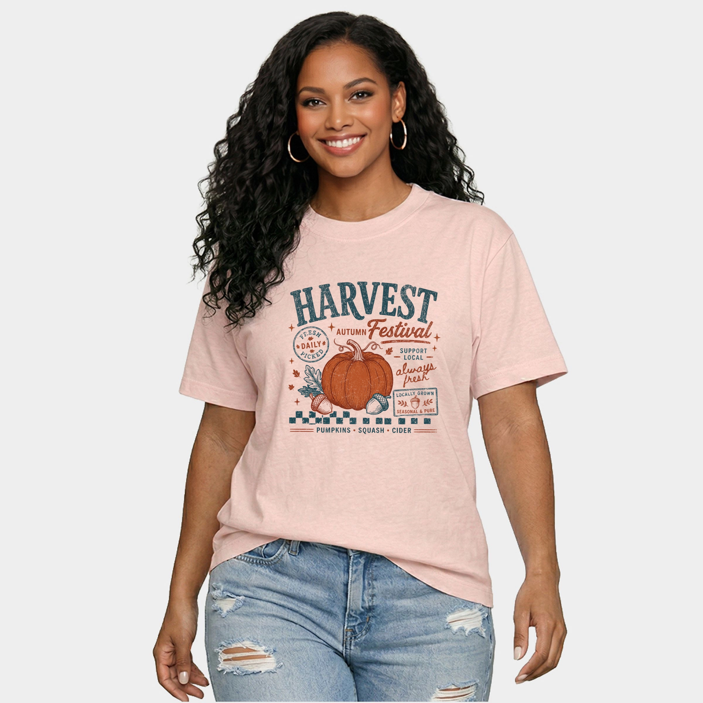 Simply Sage Market - Women's Relaxed Boxy Tee Autumn Harvest Festival