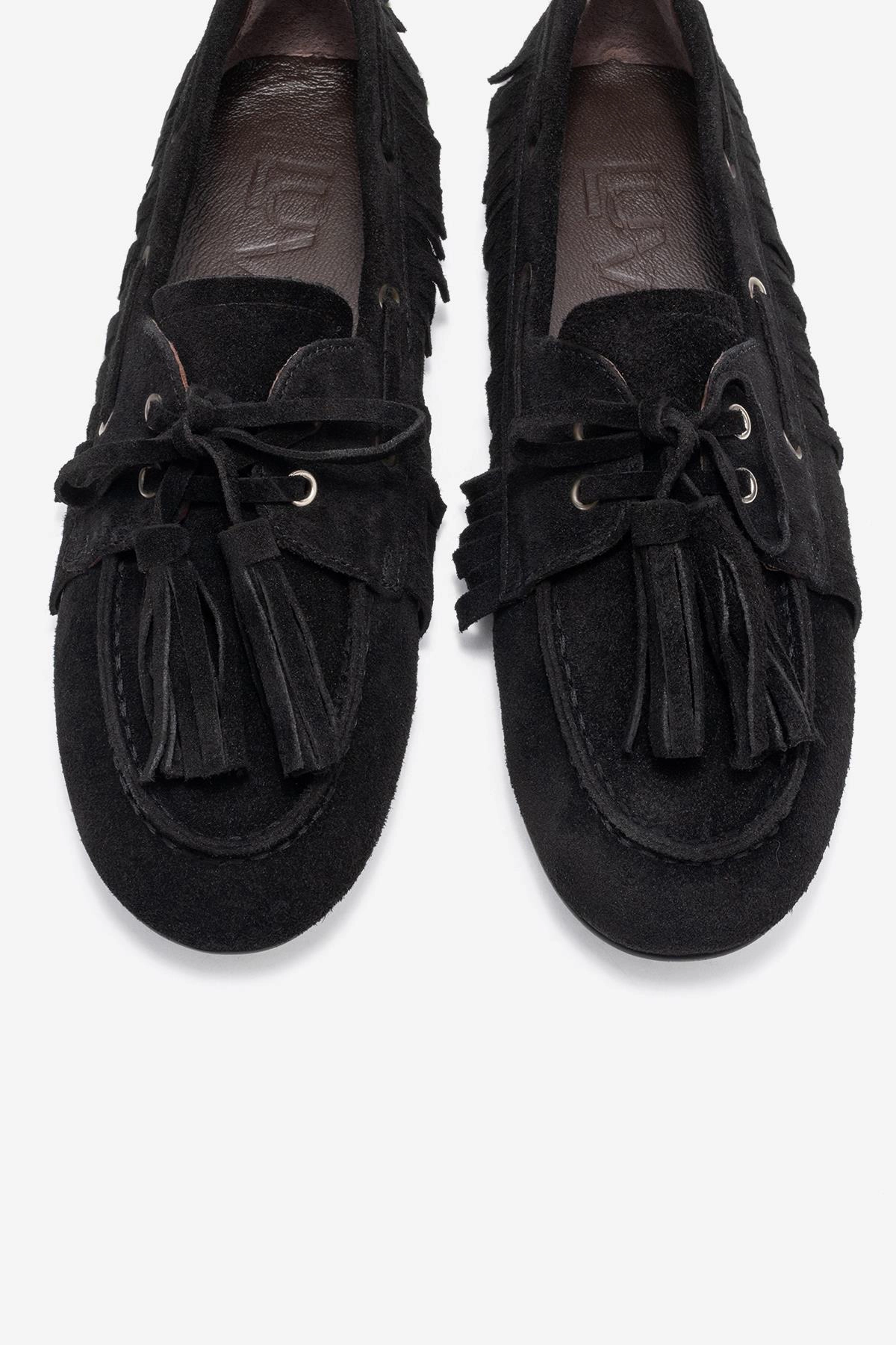 Forever & Always Womens Fenora Leather Tassel Loafers
