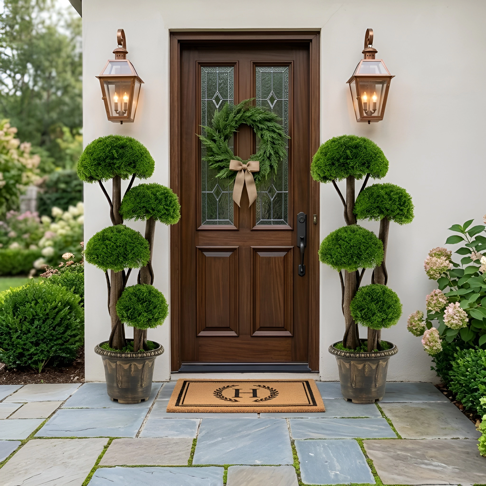 Slickblue Artificial Cypress Topiary Tree 90cm Spiral Design Potted Indoor Outdoor Accent-Set of 2