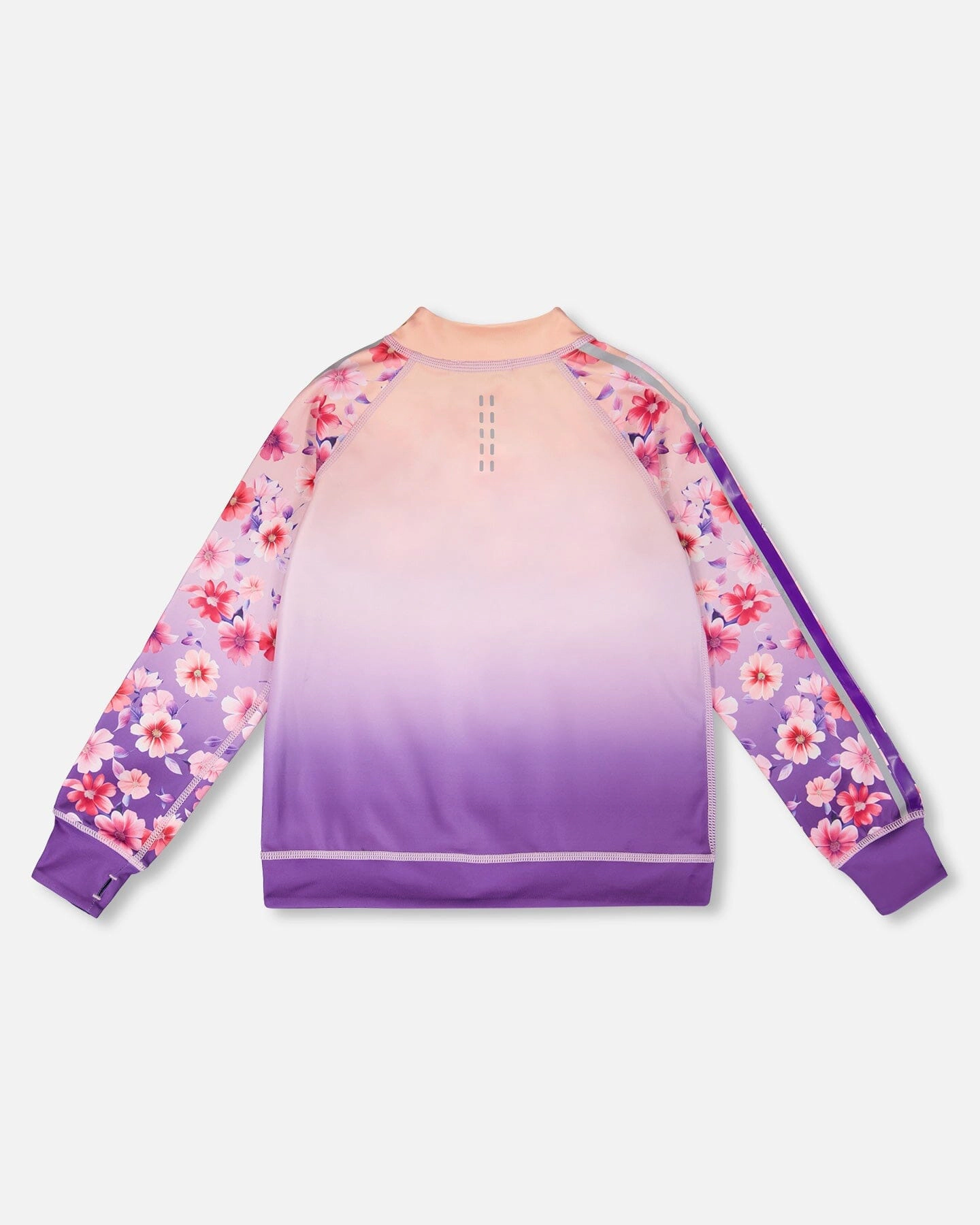 Deux par Girls Full Zip Reversible Athletic Cardigan Recycled Polyester To Gradient