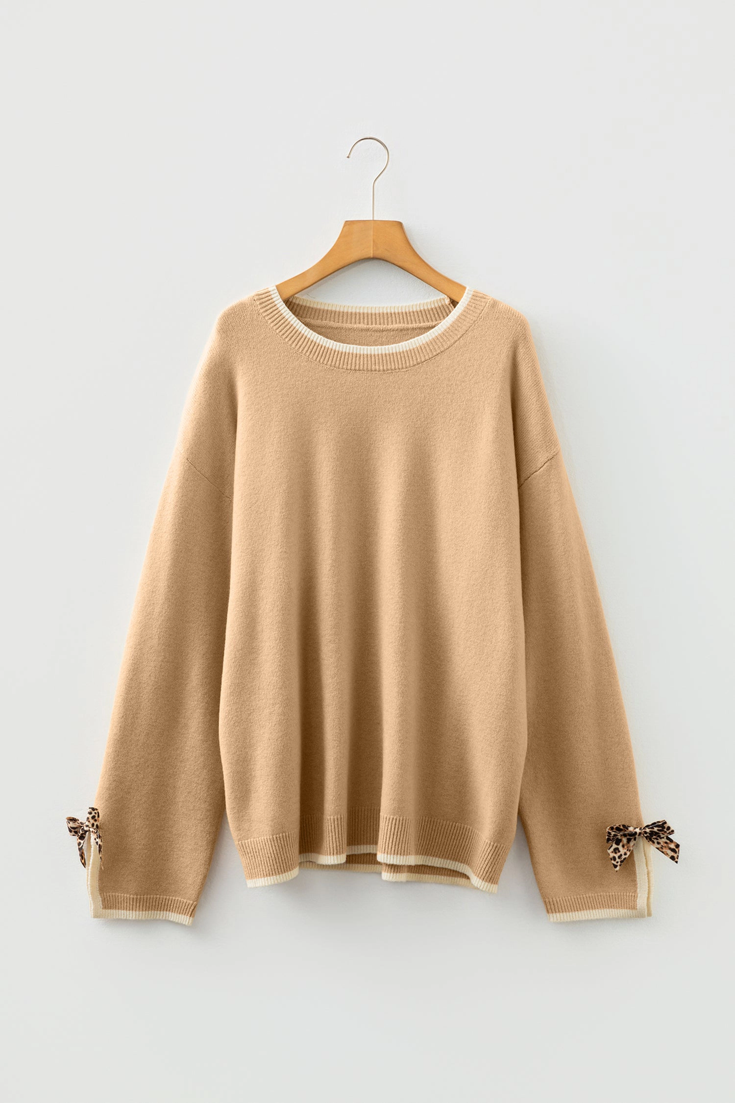 Threaded Pear Women's Anaiah Decor Cuffs Loose PLUS Sweater