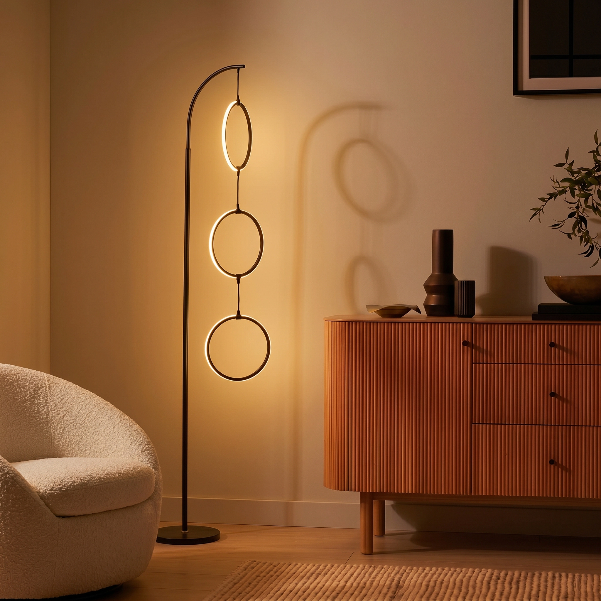 Brightech 3 Ring LED Floor Lamp