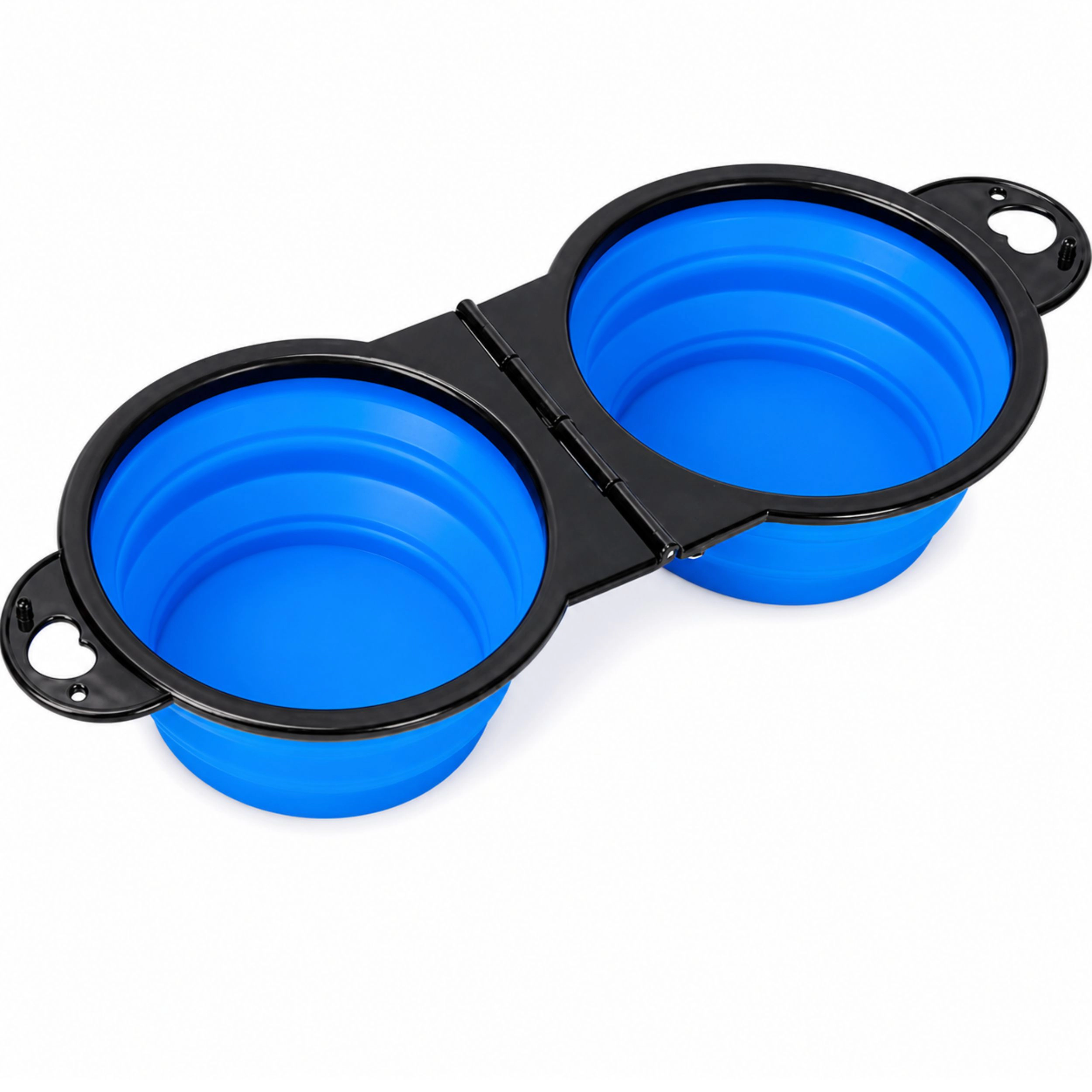 Home Collection 2-in-1 Collapsible Silicone Dog Bowl Travel Food & Water Set