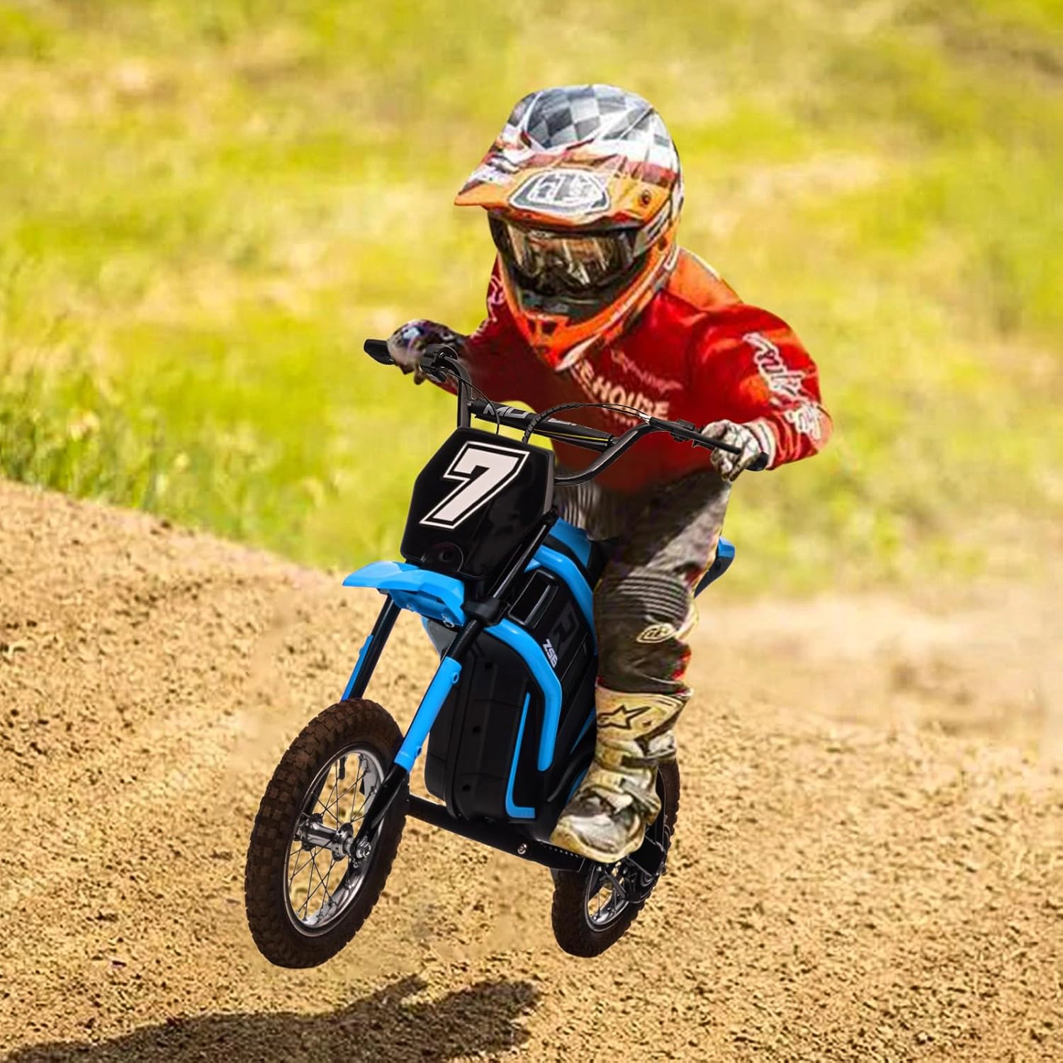 24V Kids Electric Dirt Bike, 3-Speed Ride On Motorcycle w/Suspension, 14.29MPH, ASTM Certified