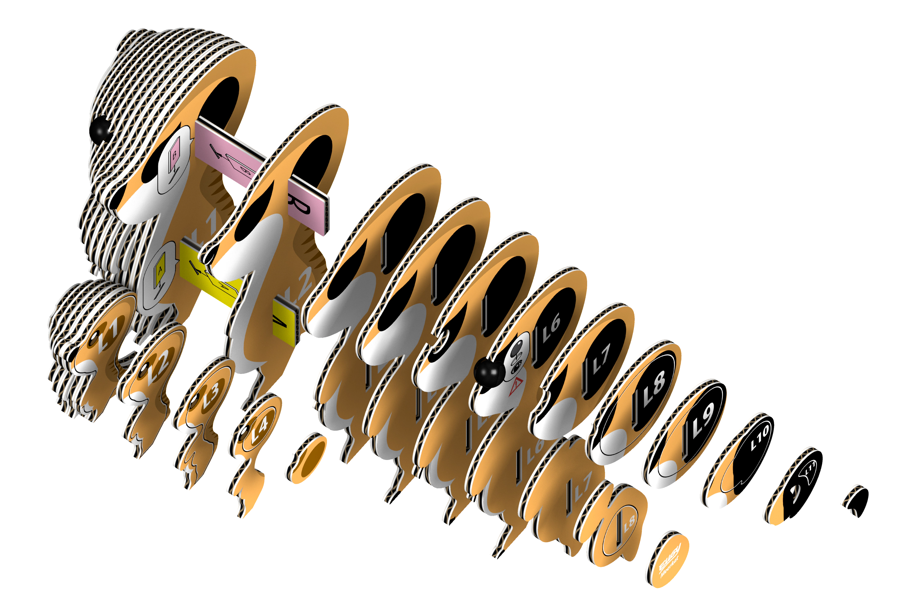 EUGY Meerkat 3D Puzzle - contains 40 puzzle pieces