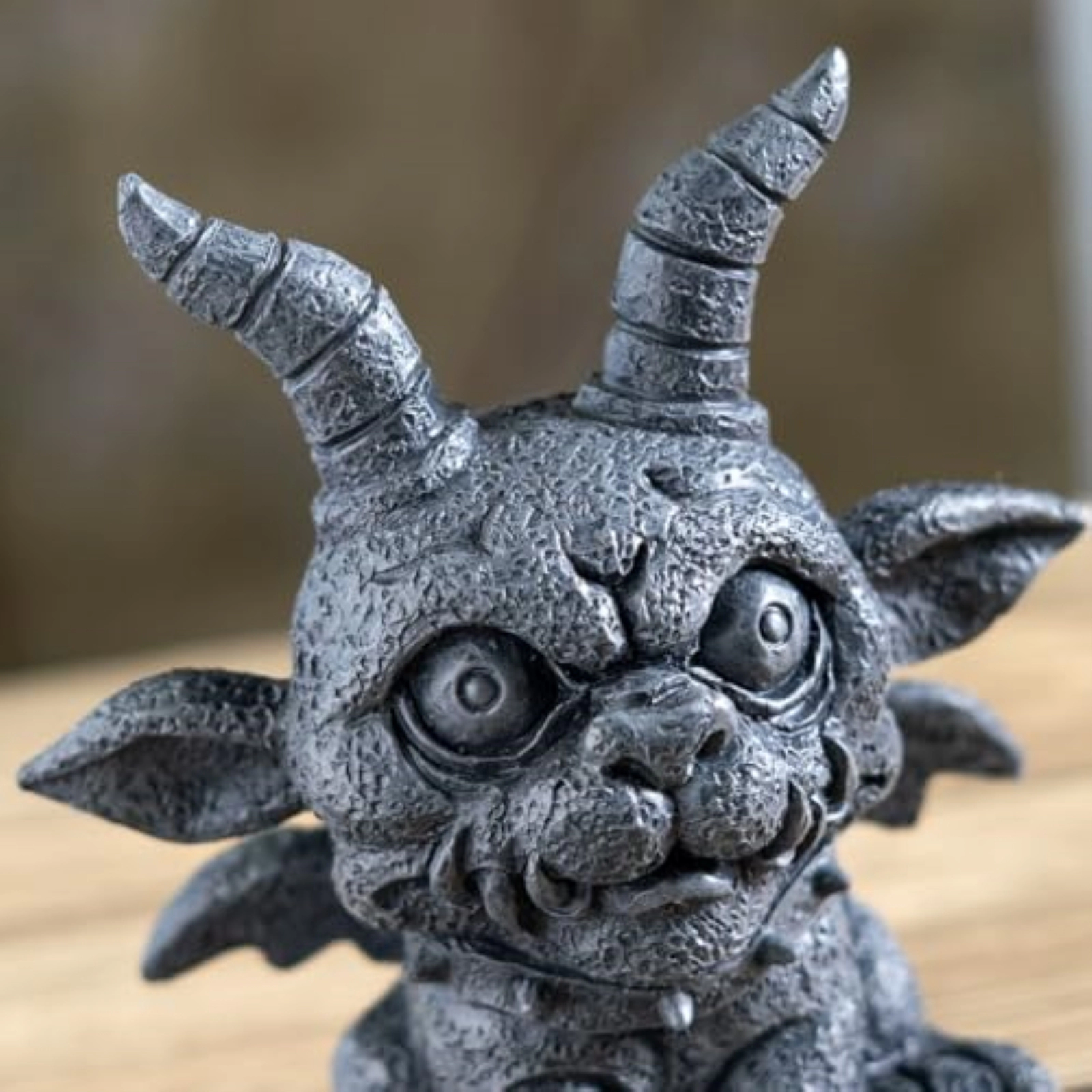 Pacific Giftware Gothic Gargoyle Agamon Resin Figurine Decorative Sculpture with Gray Stone-Look Finish 5.1 inch
