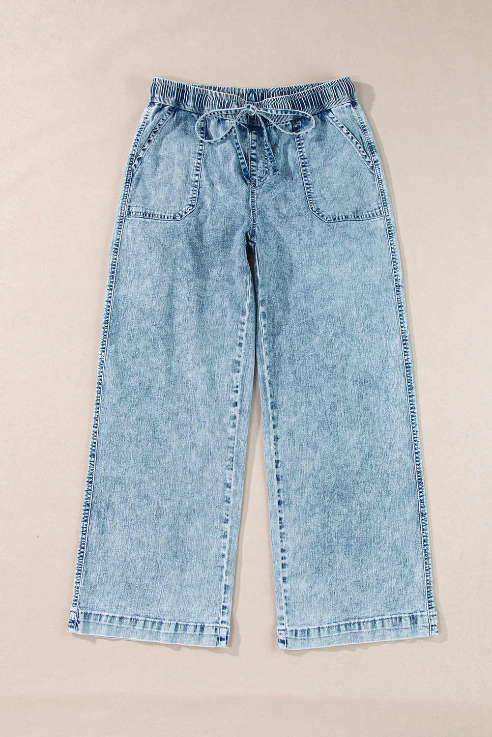 Threaded Pear Women's Yamileth Waistband Loose Straight Pants