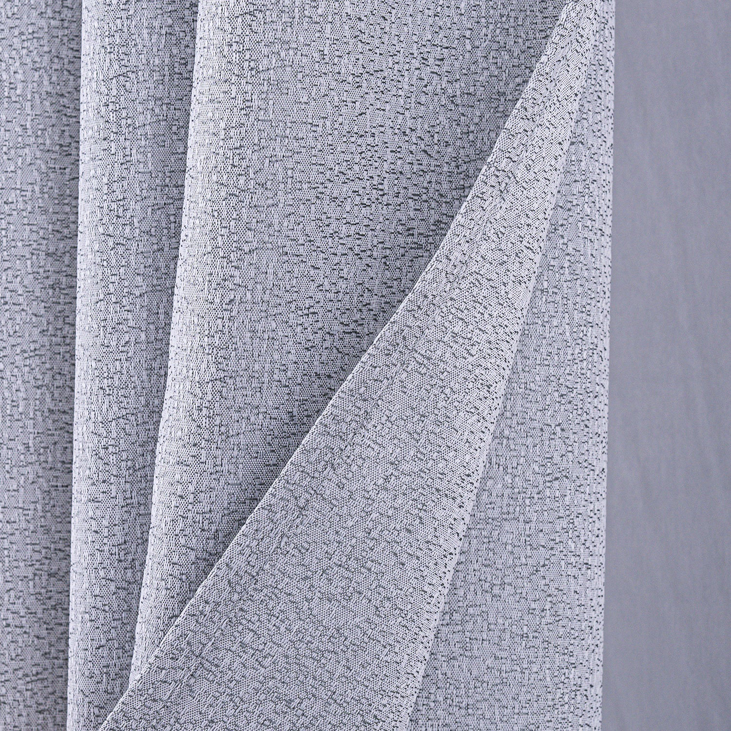 RT Designers Collection 100% Polyester 140 GSM Lava Jacquard Grommet Curtain Panel 54" x 84" Silver