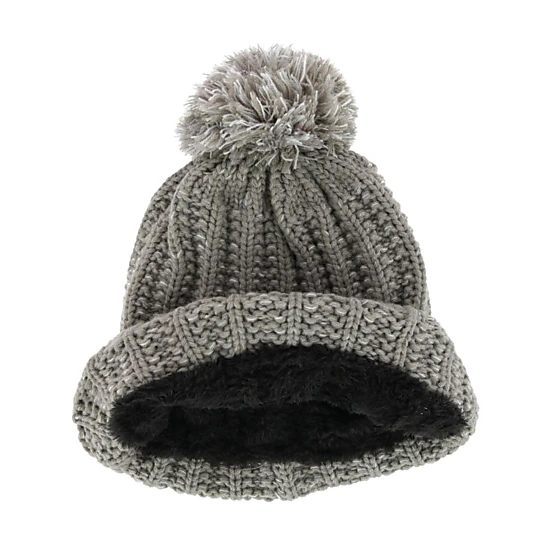 ClimaZer0 Women's Sherpa Lined Knit Winter Beanie Pom Hat