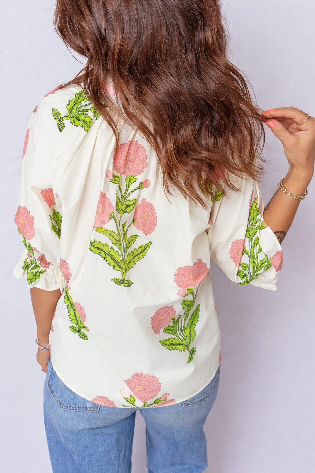 Threaded Pear Women's Noelle 3 4 Sleeve Blouse