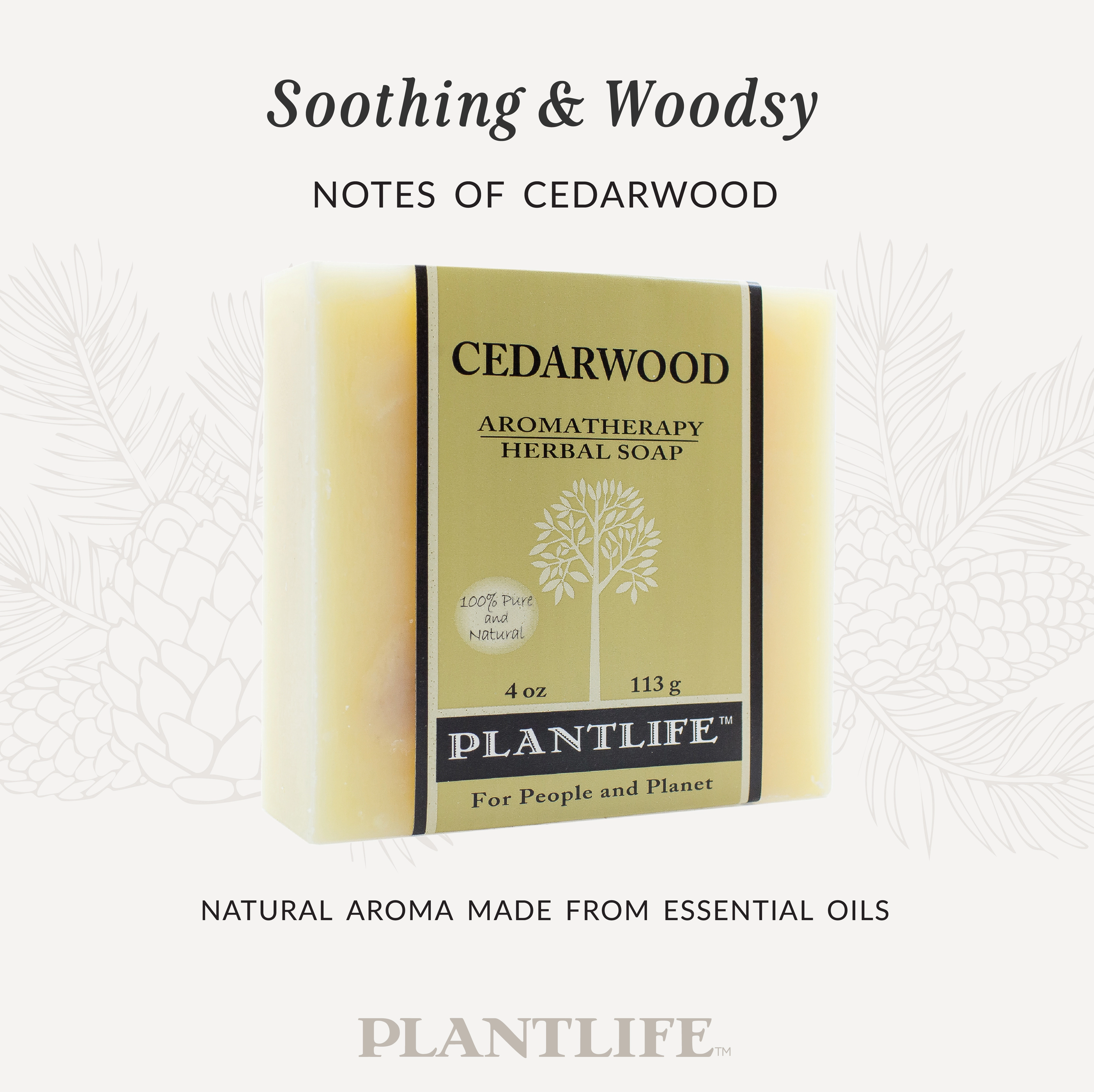 Plantlife Cedarwood Aromatherapy Herbal Soap