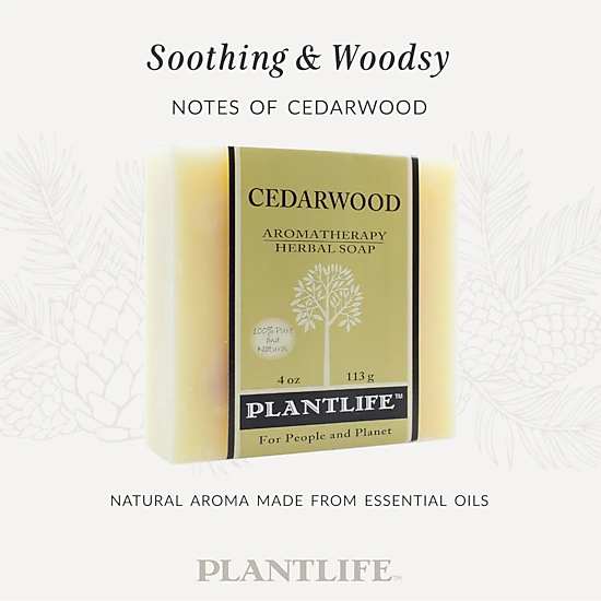 Plantlife Cedarwood Aromatherapy Herbal Soap