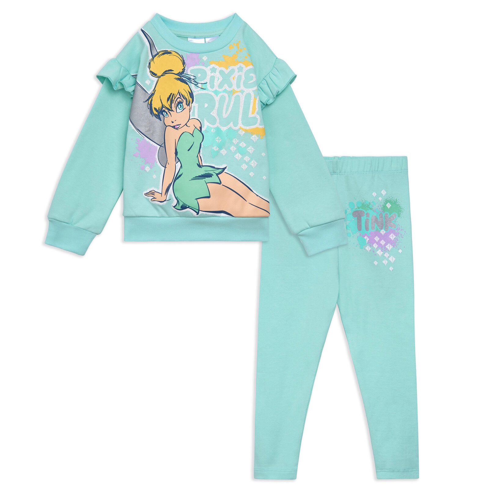 Disney Girls' 2-Piece Fleece Sweatshirt and Leggings Set