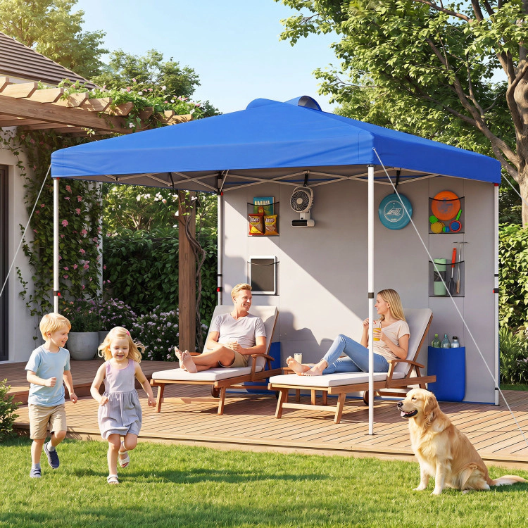Hivvago Instant Pop Up Canopy Tent With Sidewall And 6 Pockets