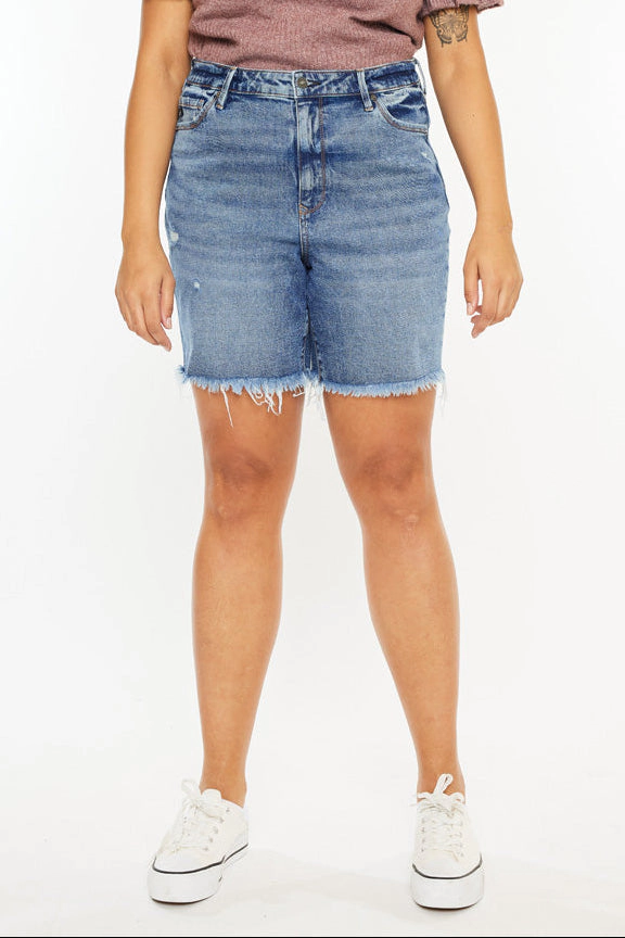 KanCan Women's Plus Ultra High Rise Bermuda Shorts Datrina