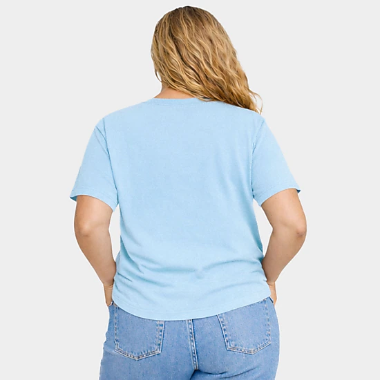 Simply Sage Market - Birdie Babe Stripes - Women's Plus Sized Garment Dyed Graphic T-Shirt