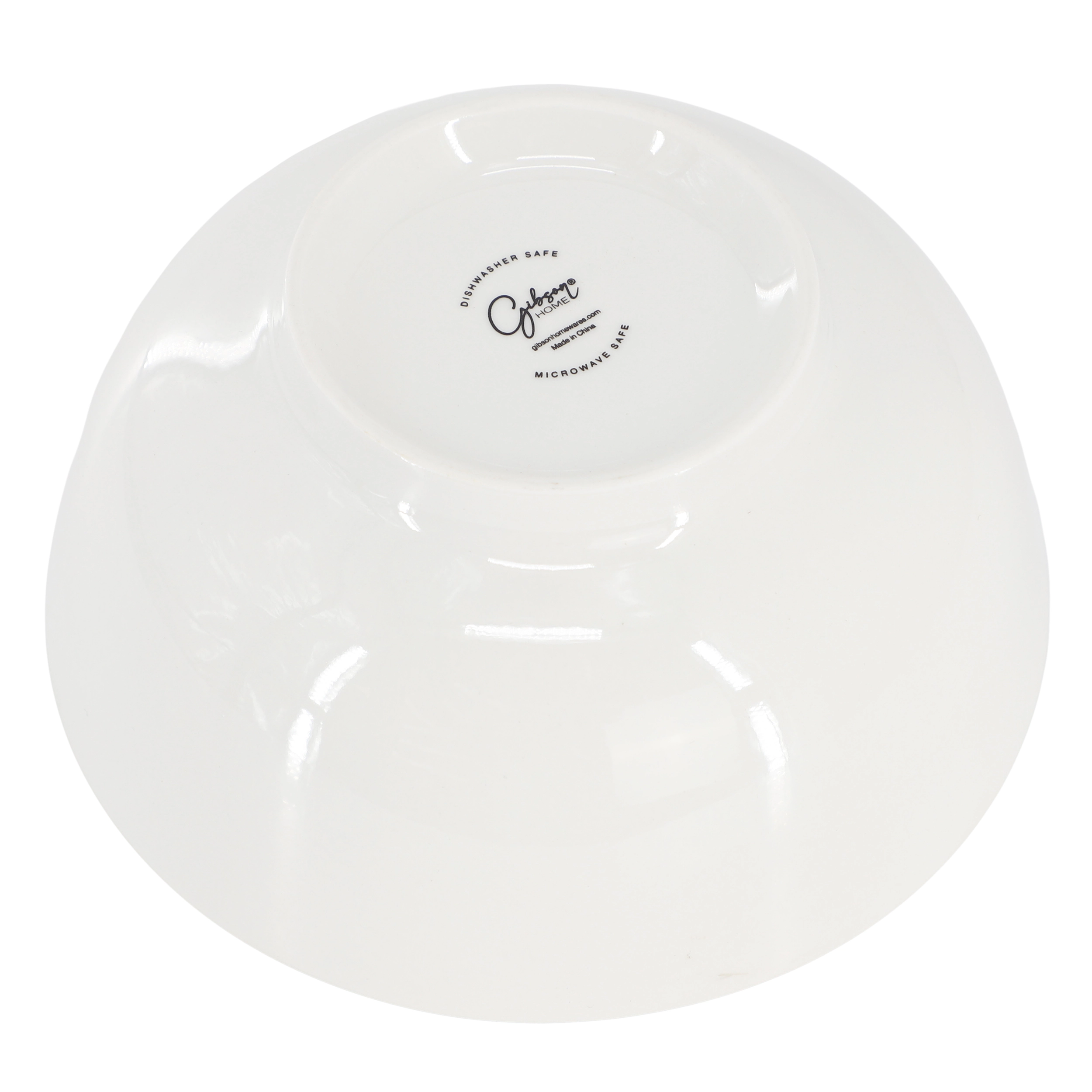 Gibson Home Great Essentials 2 Piece 6.9 Inch Fine Ceramic Noodle Bowl Set in White