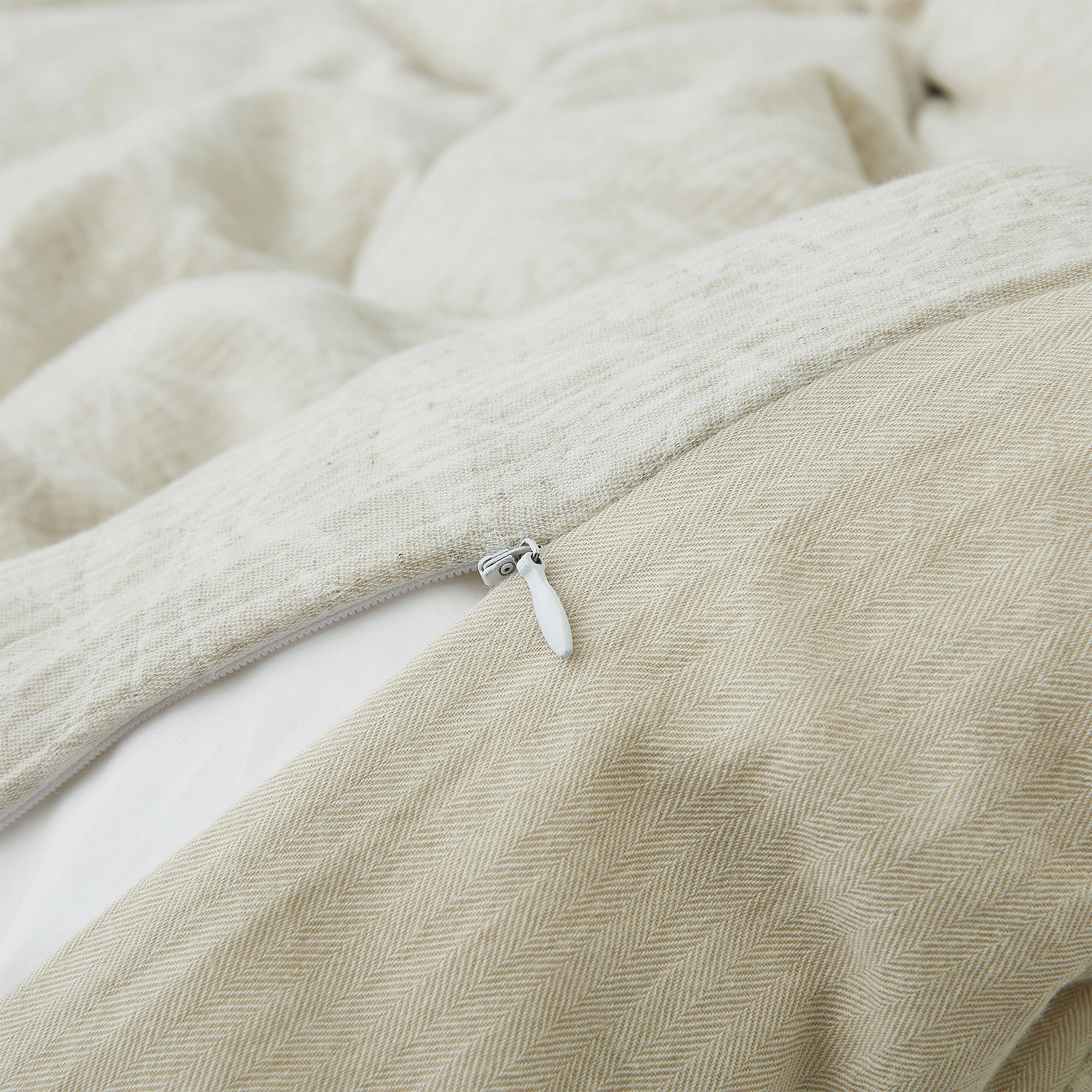 Unikome Linen-Cotton Blend Duvet Cover Set - Soft, Breathable & Textured Bedding