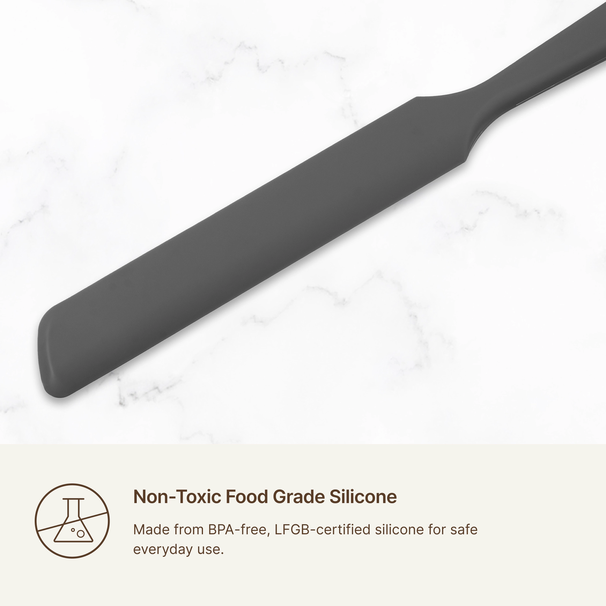 Elihome Premium Silicone Spreader 10" - Platinum-Cured Frosting and Icing Spatula